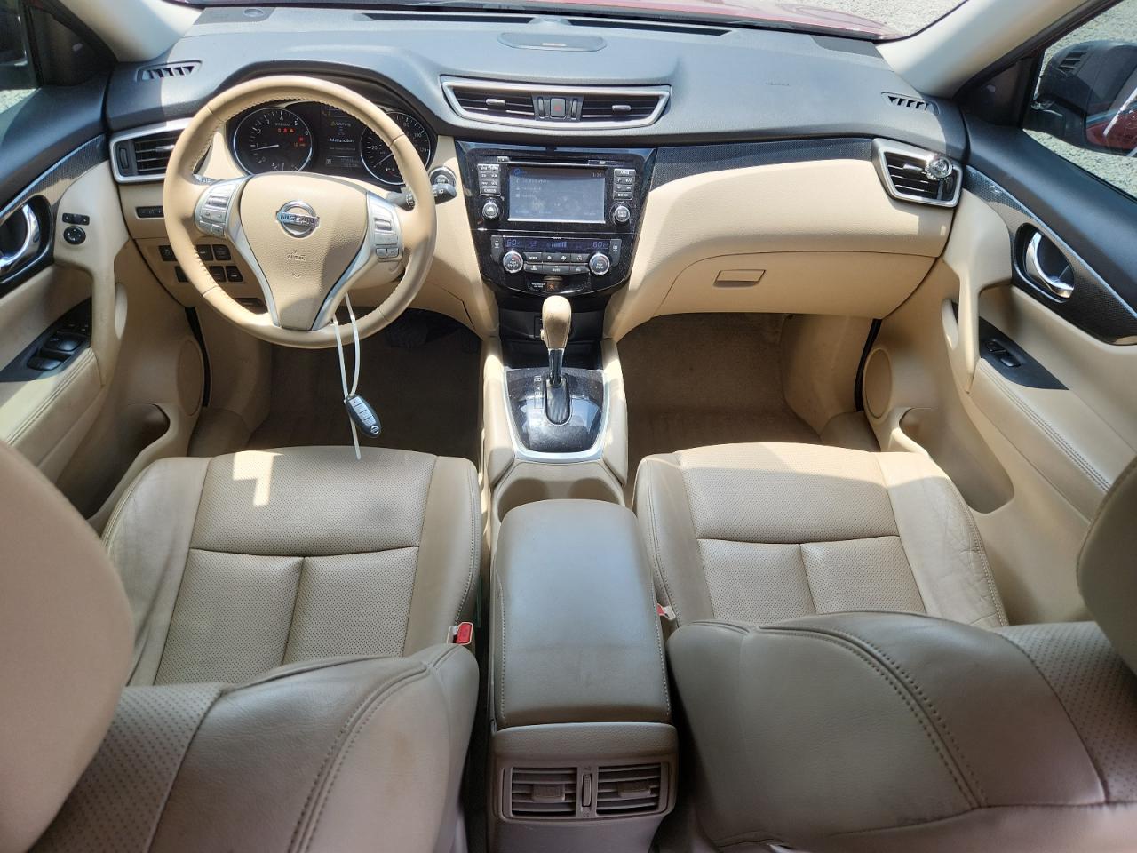 2014 Nissan Rogue Sl Red vin: 5N1AT2MV5EC829922