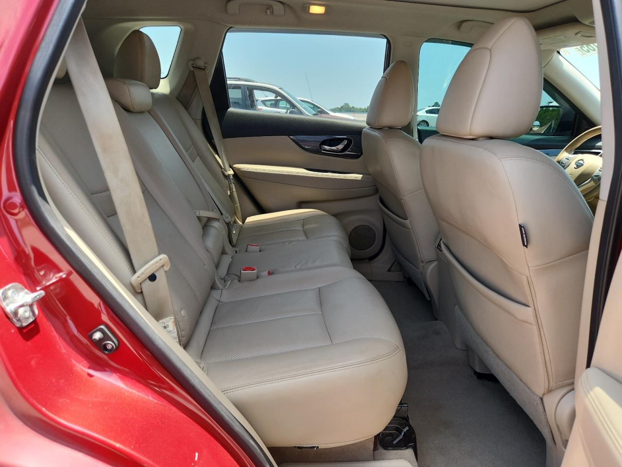 2014 Nissan Rogue Sl Red vin: 5N1AT2MV5EC829922