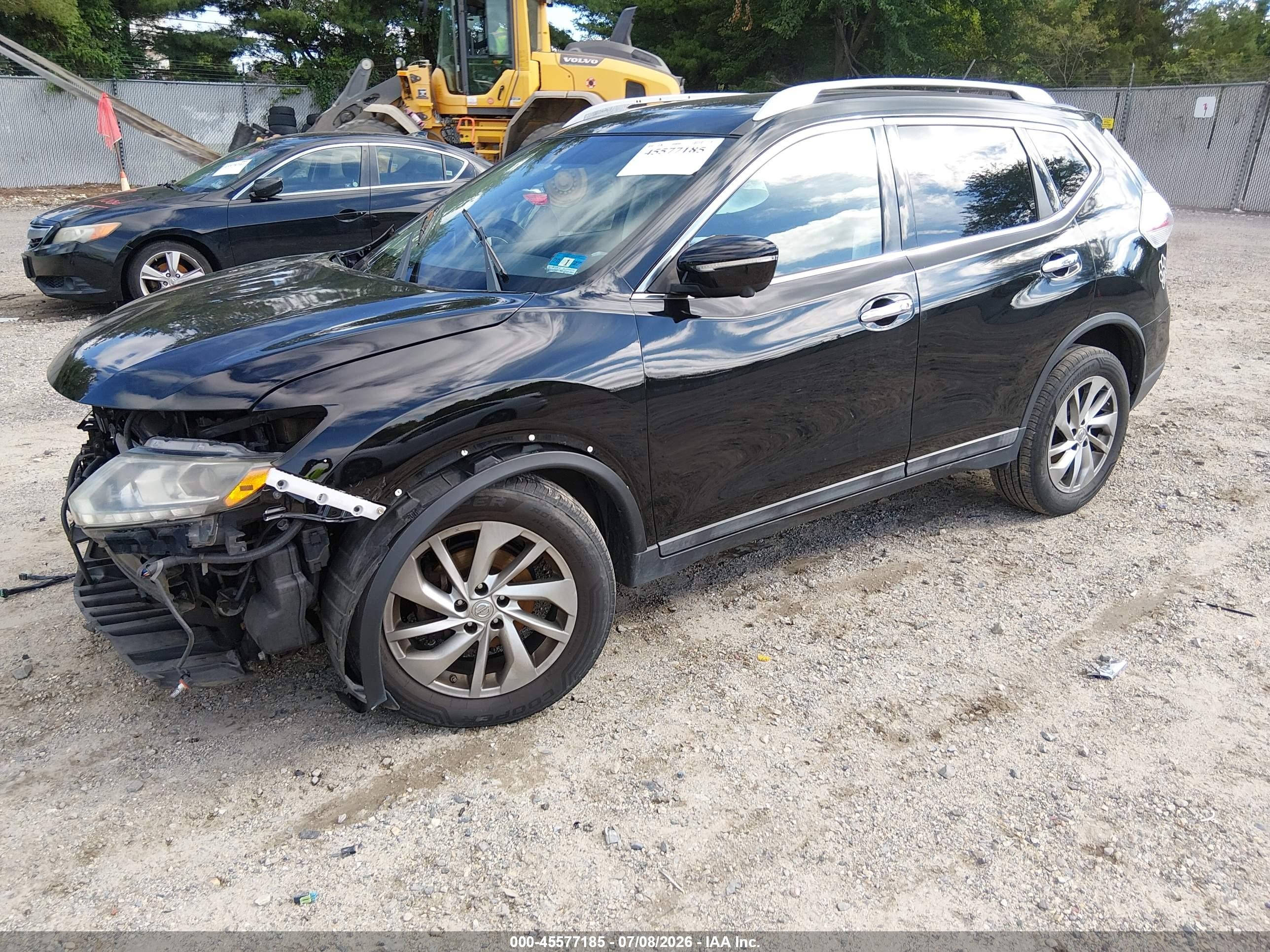 2014 Nissan Rogue Sl Black vin: 5N1AT2MV5EC834263