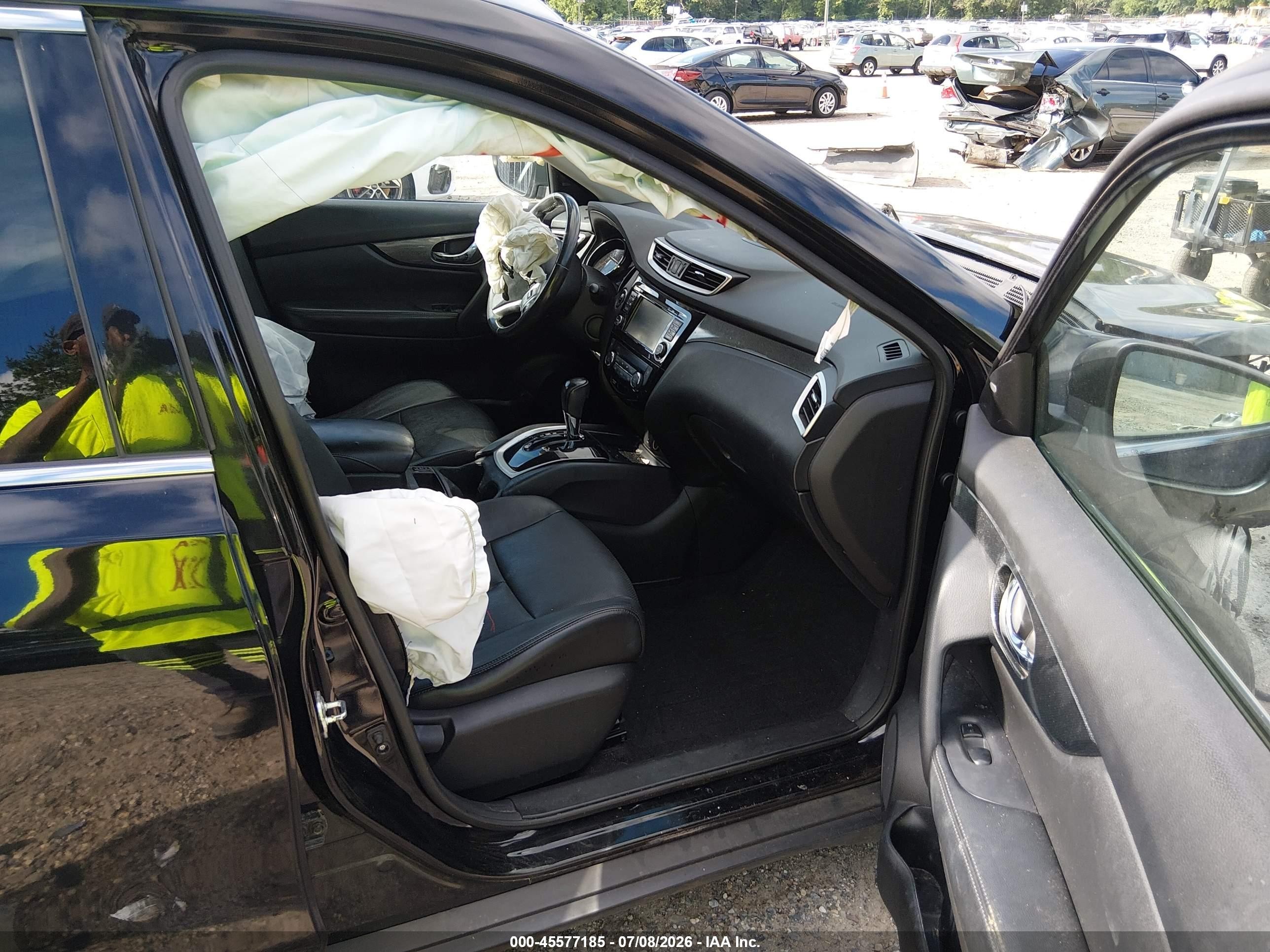 2014 Nissan Rogue Sl Black vin: 5N1AT2MV5EC834263
