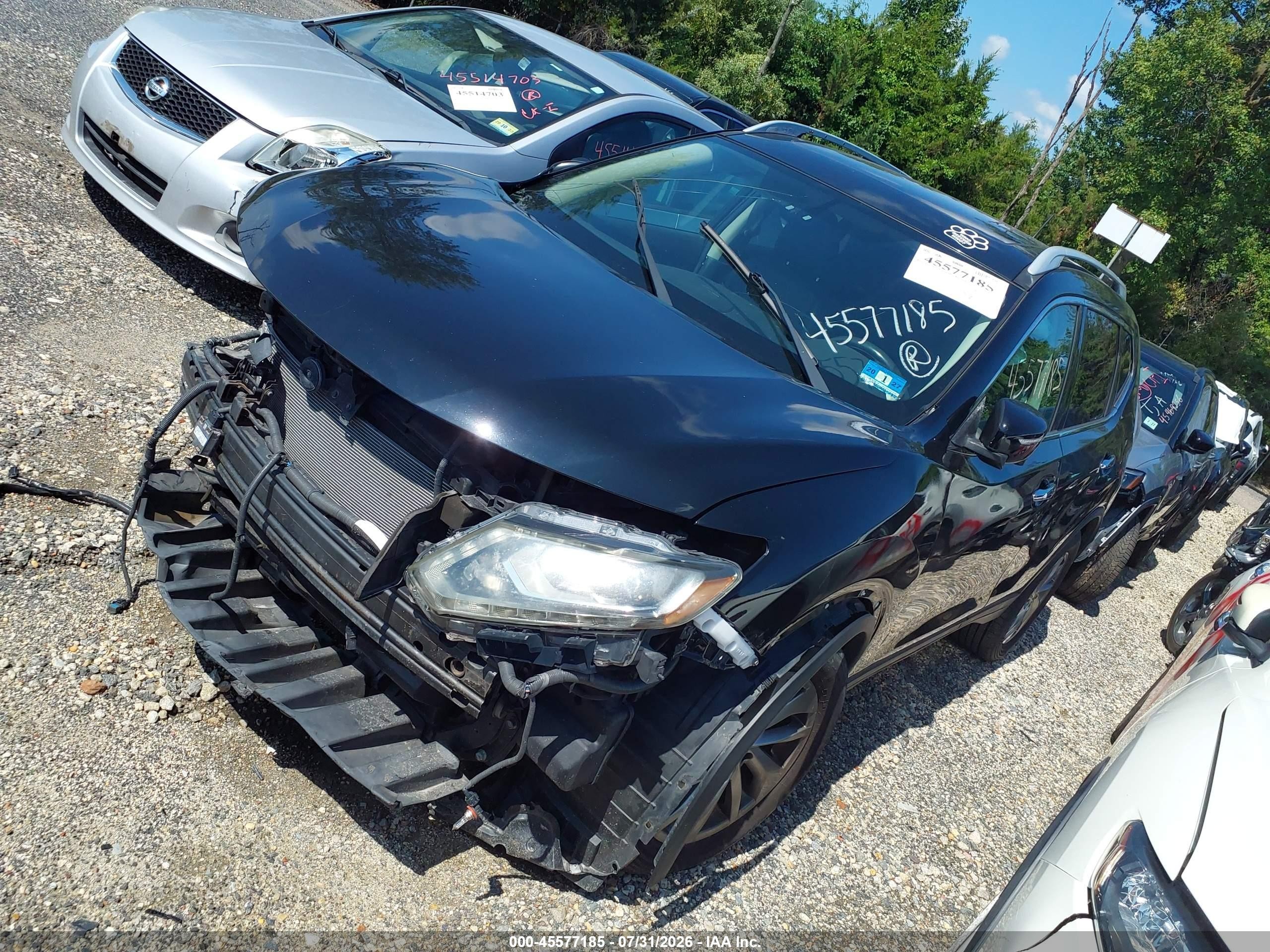 2014 Nissan Rogue Sl Black vin: 5N1AT2MV5EC834263