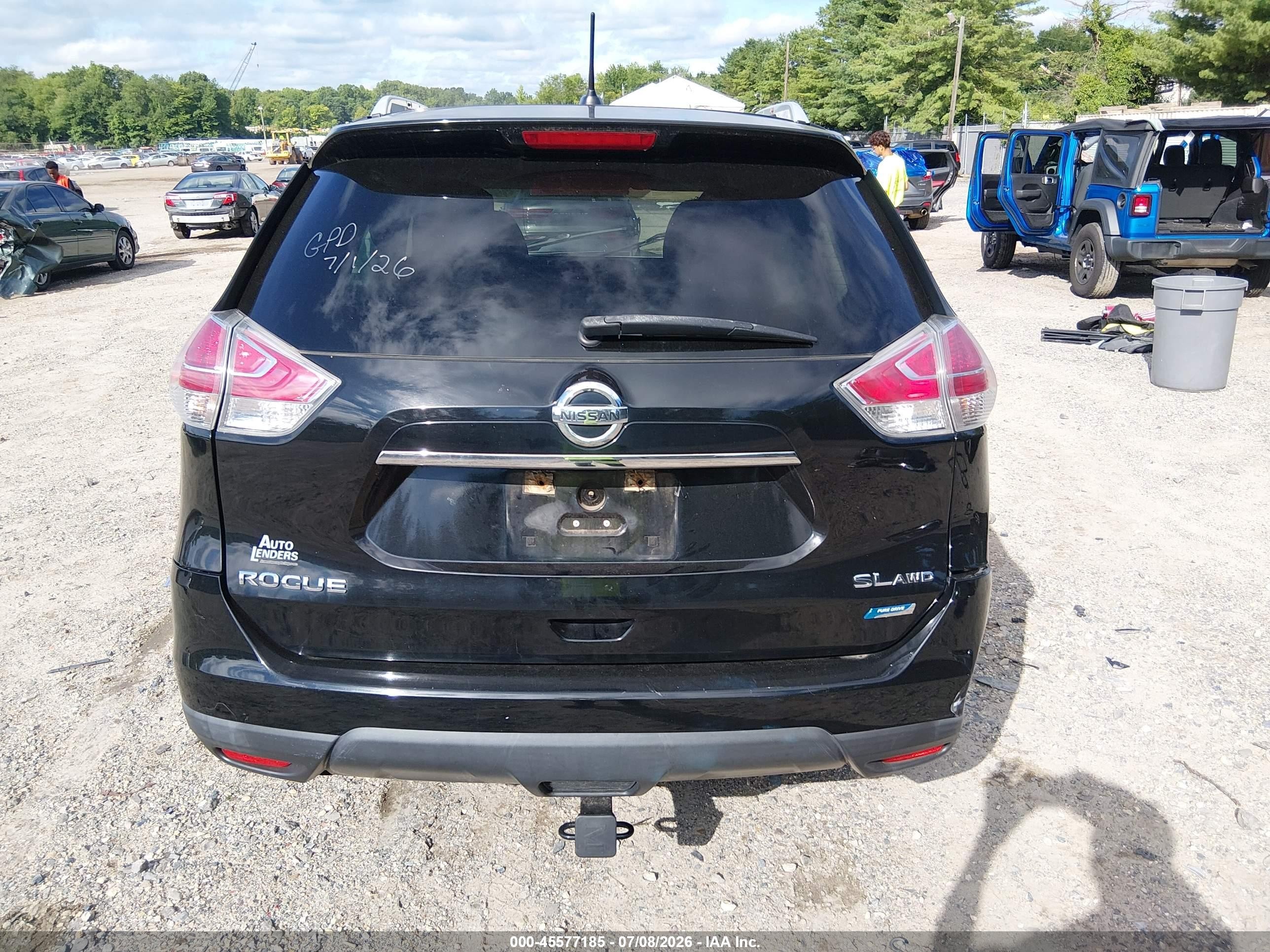 2014 Nissan Rogue Sl Black vin: 5N1AT2MV5EC834263