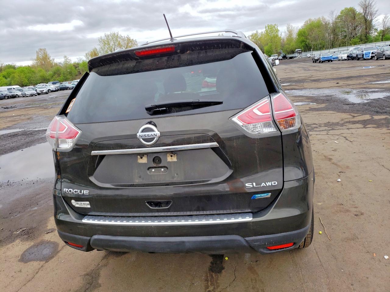 2014 Nissan Rogue Sl Серый vin: 5N1AT2MV5EC837826