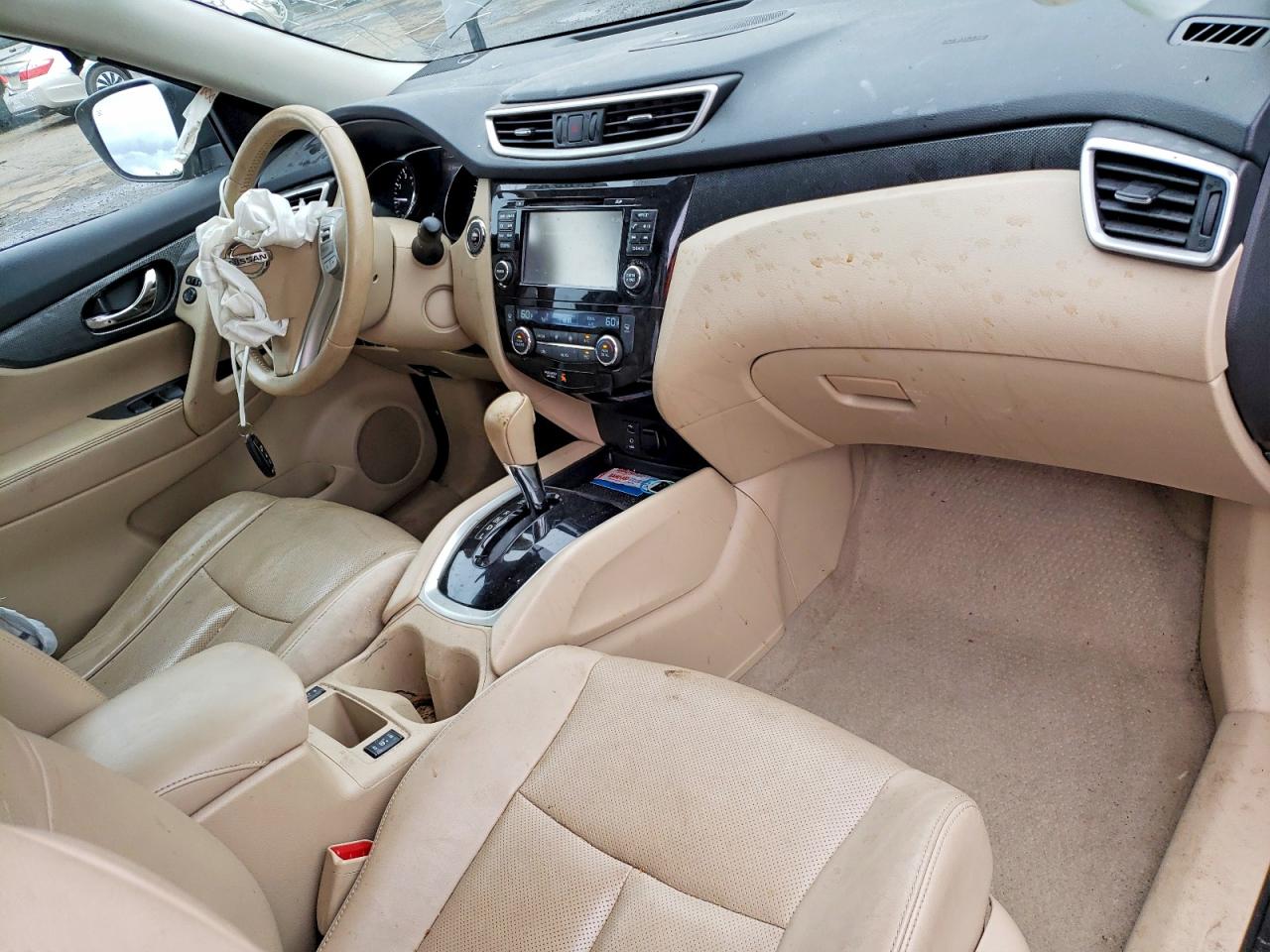 2014 Nissan Rogue Sl Серый vin: 5N1AT2MV5EC837826