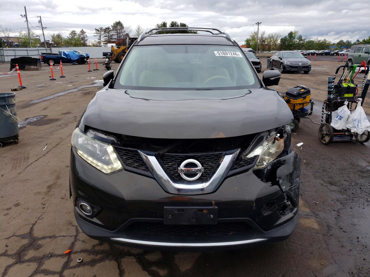 2014 Nissan Rogue Sl Серый vin: 5N1AT2MV5EC837826