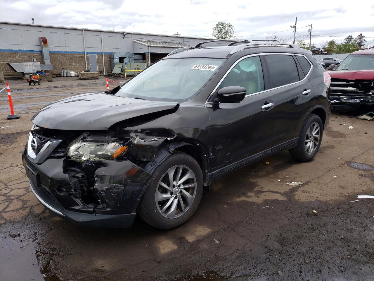 2014 Nissan Rogue Sl Серый vin: 5N1AT2MV5EC837826