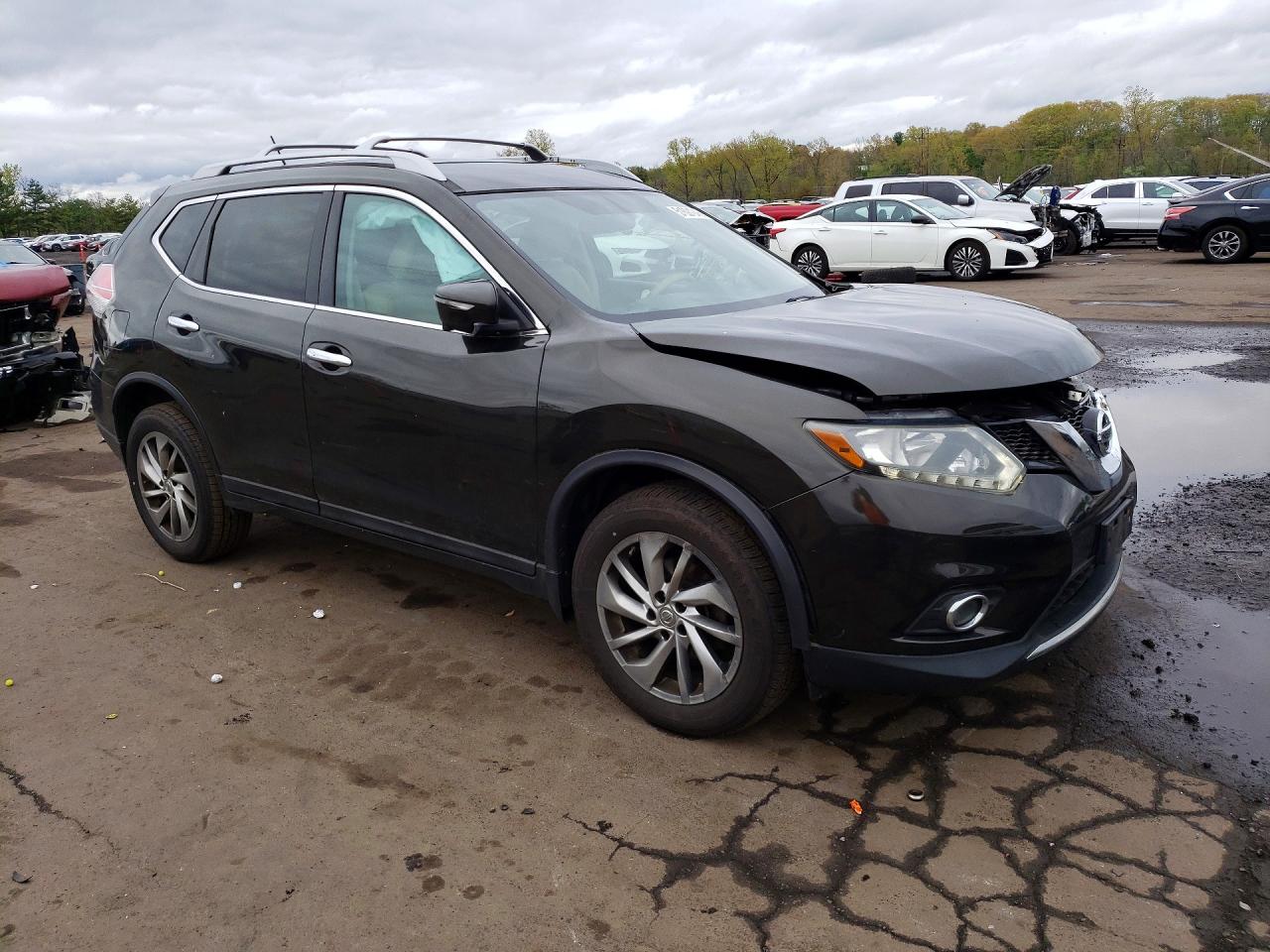 2014 Nissan Rogue Sl Серый vin: 5N1AT2MV5EC837826