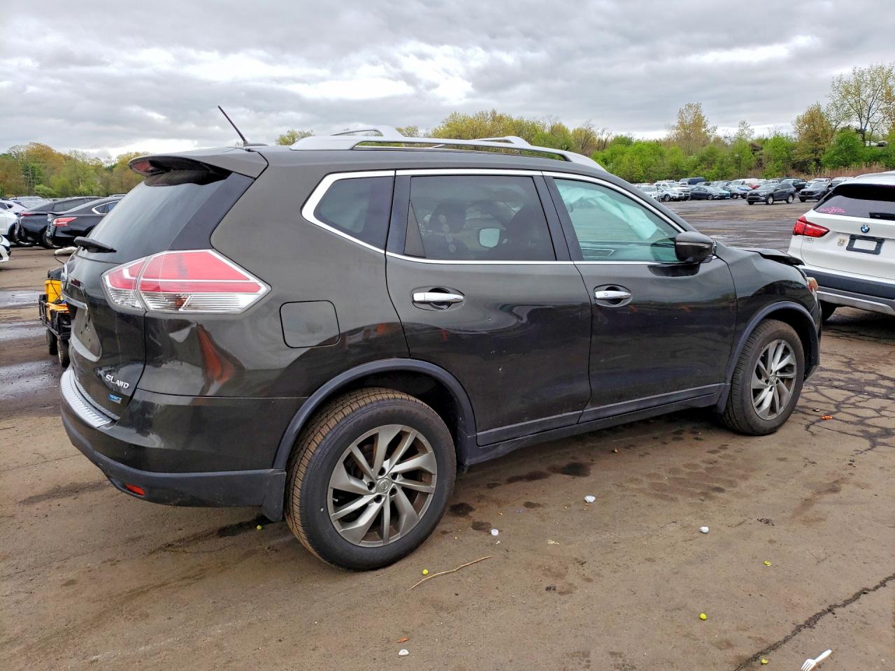 2014 Nissan Rogue Sl Серый vin: 5N1AT2MV5EC837826