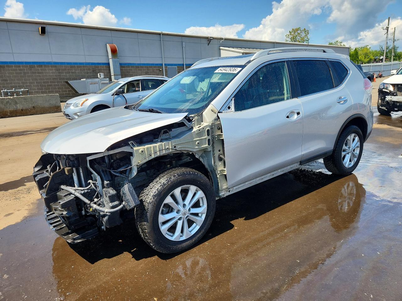 2014 Nissan Rogue Sv Silver vin: 5N1AT2MV5EC871006