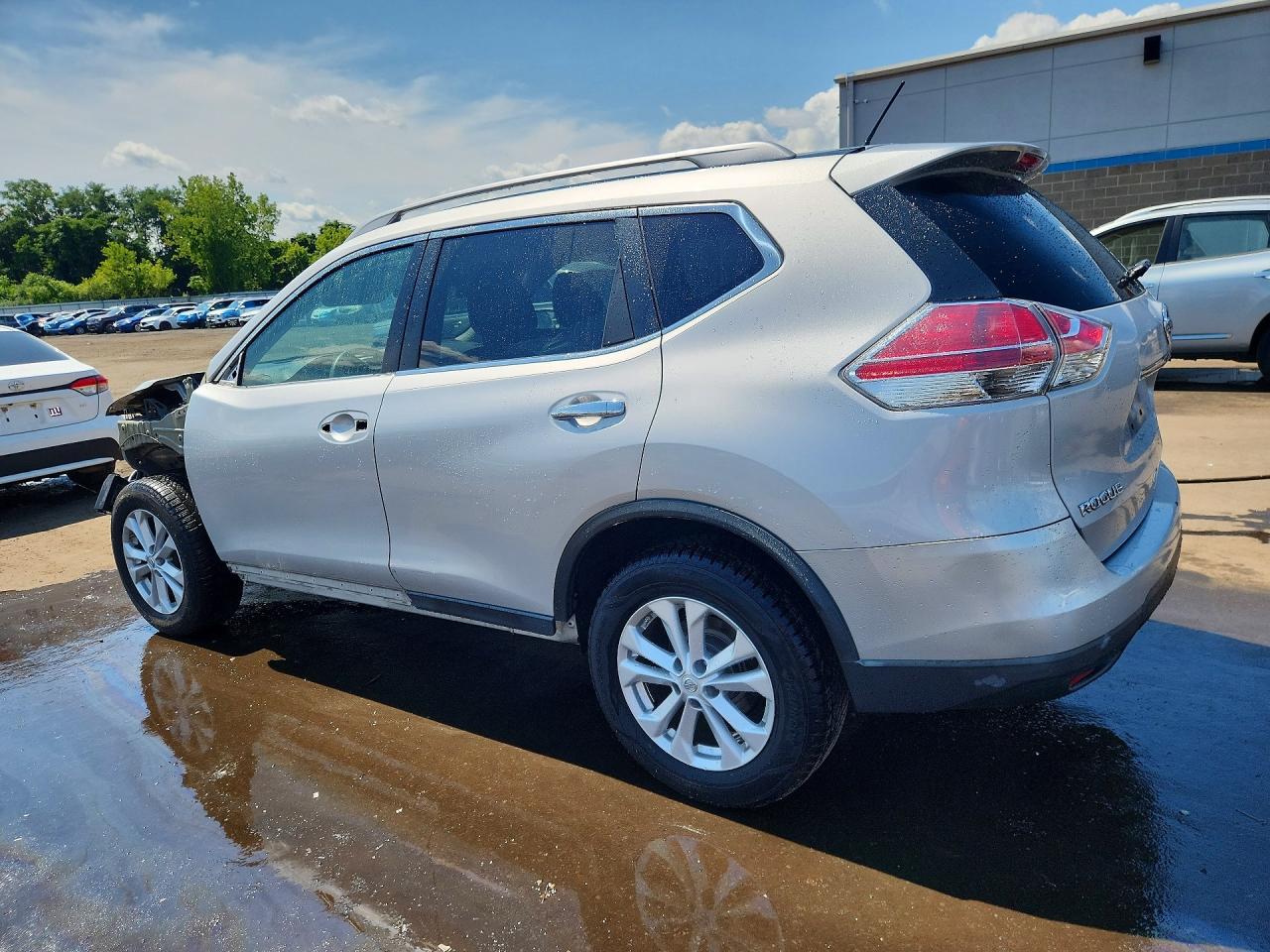 2014 Nissan Rogue Sv Silver vin: 5N1AT2MV5EC871006