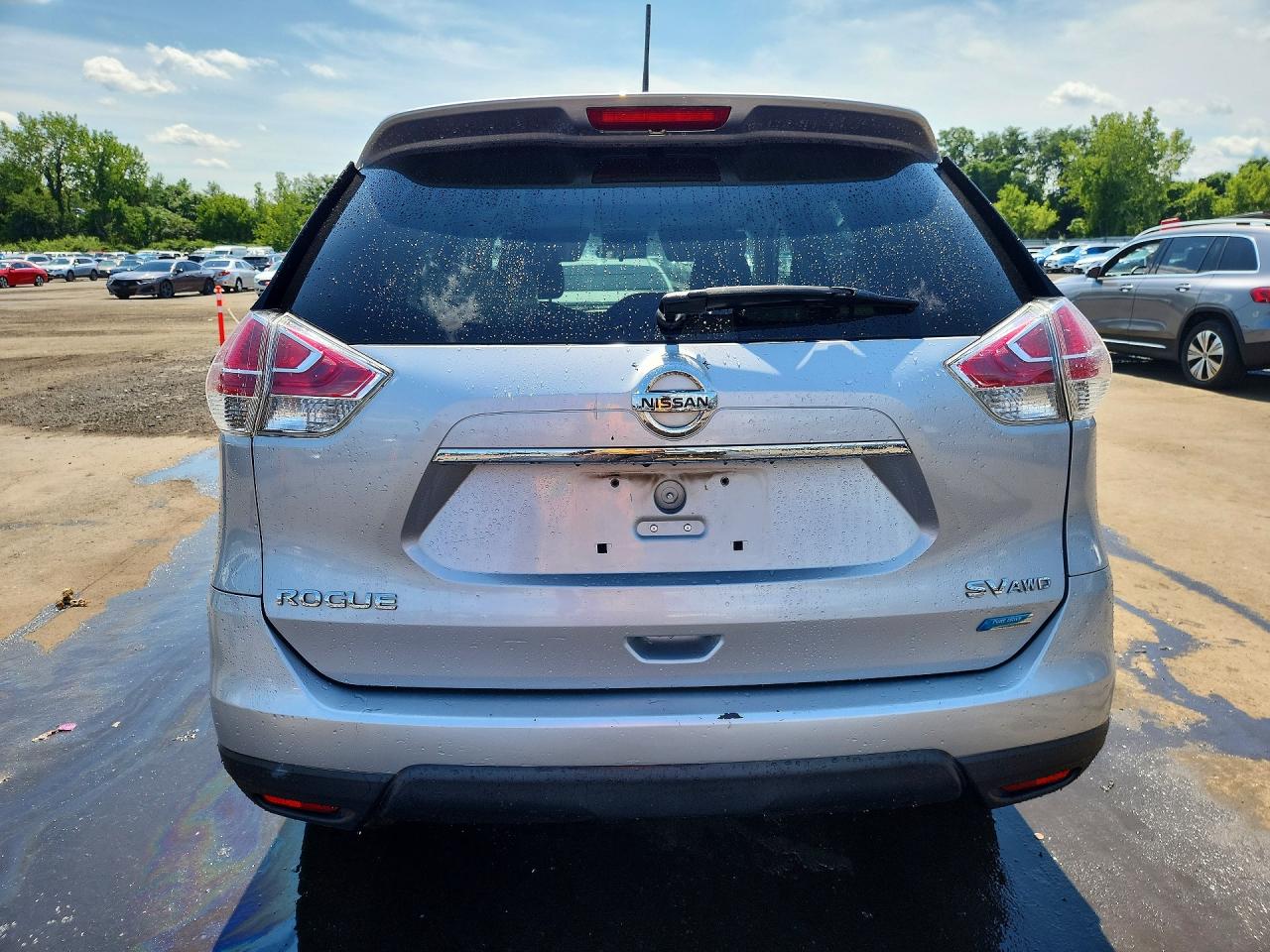 2014 Nissan Rogue Sv Silver vin: 5N1AT2MV5EC871006