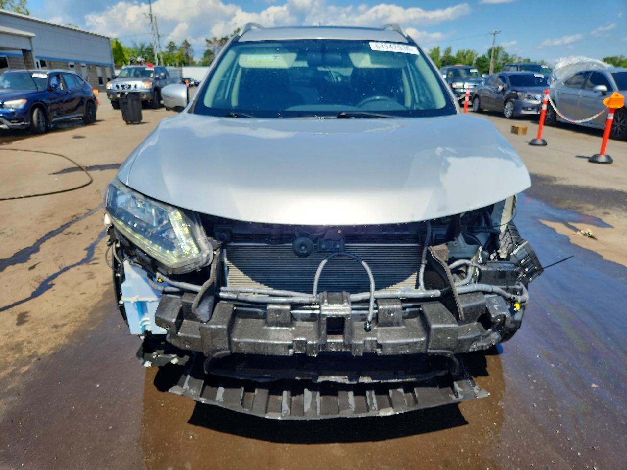 2014 Nissan Rogue Sv Silver vin: 5N1AT2MV5EC871006