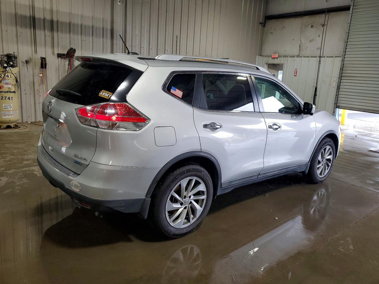 2015 Nissan Rogue Sl Silver vin: 5N1AT2MV5FC752695