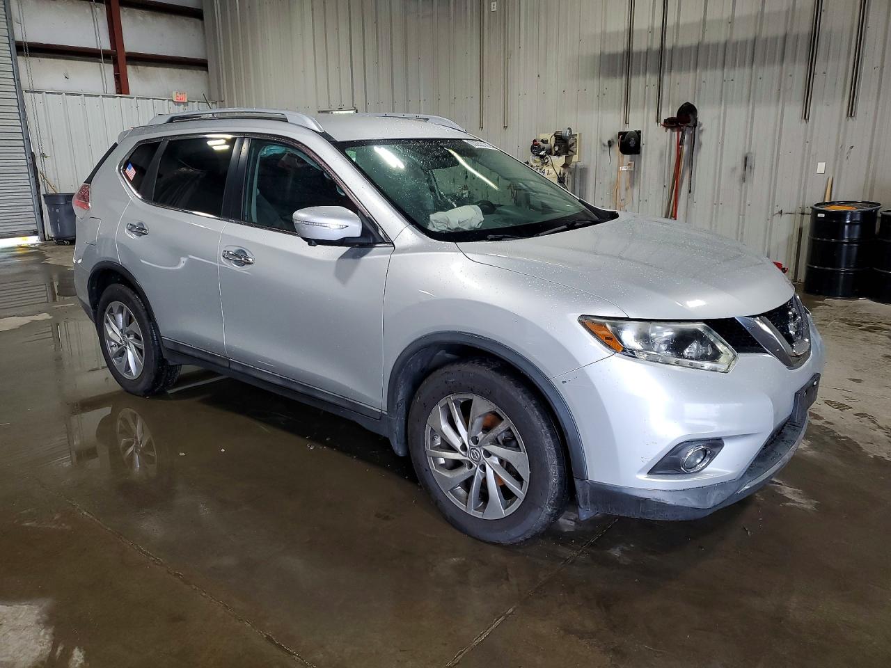 2015 Nissan Rogue Sl Silver vin: 5N1AT2MV5FC752695