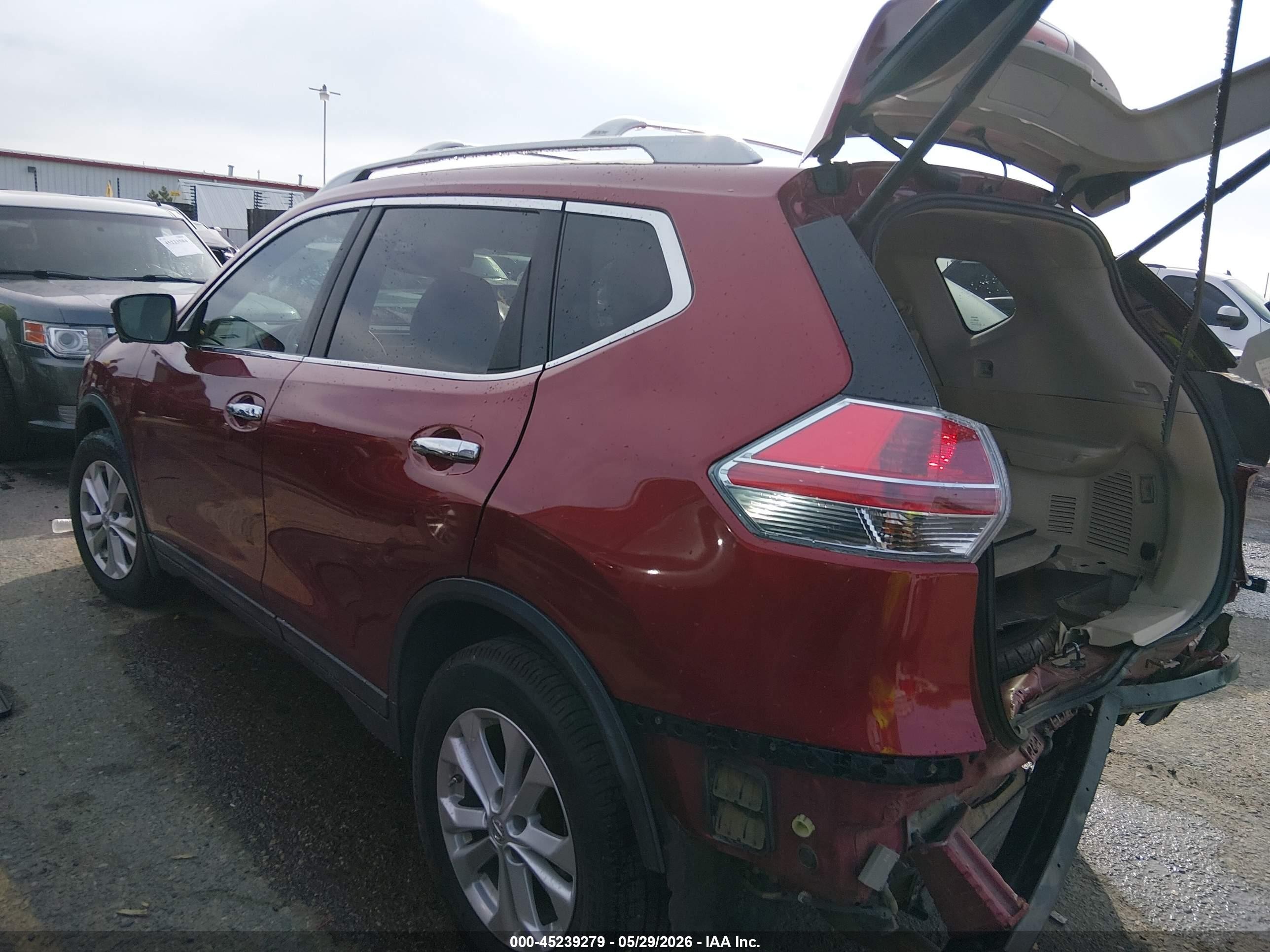 2015 Nissan Rogue Sv Red vin: 5N1AT2MV5FC762885