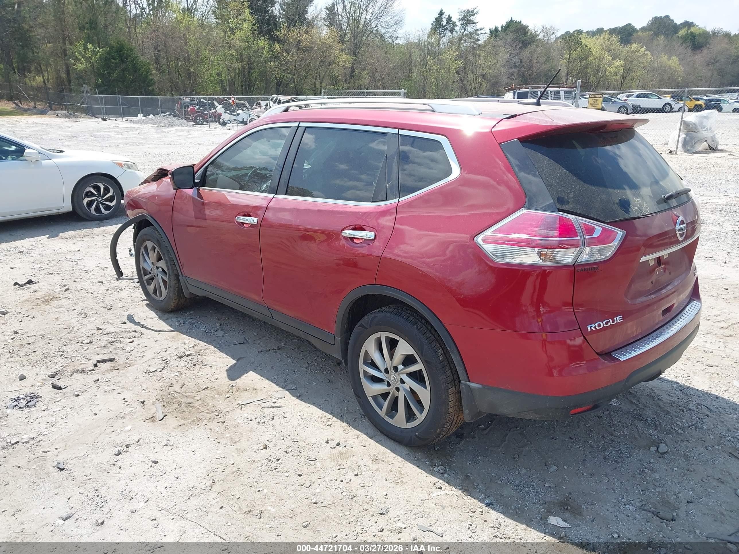 2015 Nissan Rogue Sl Красный vin: 5N1AT2MV5FC781954