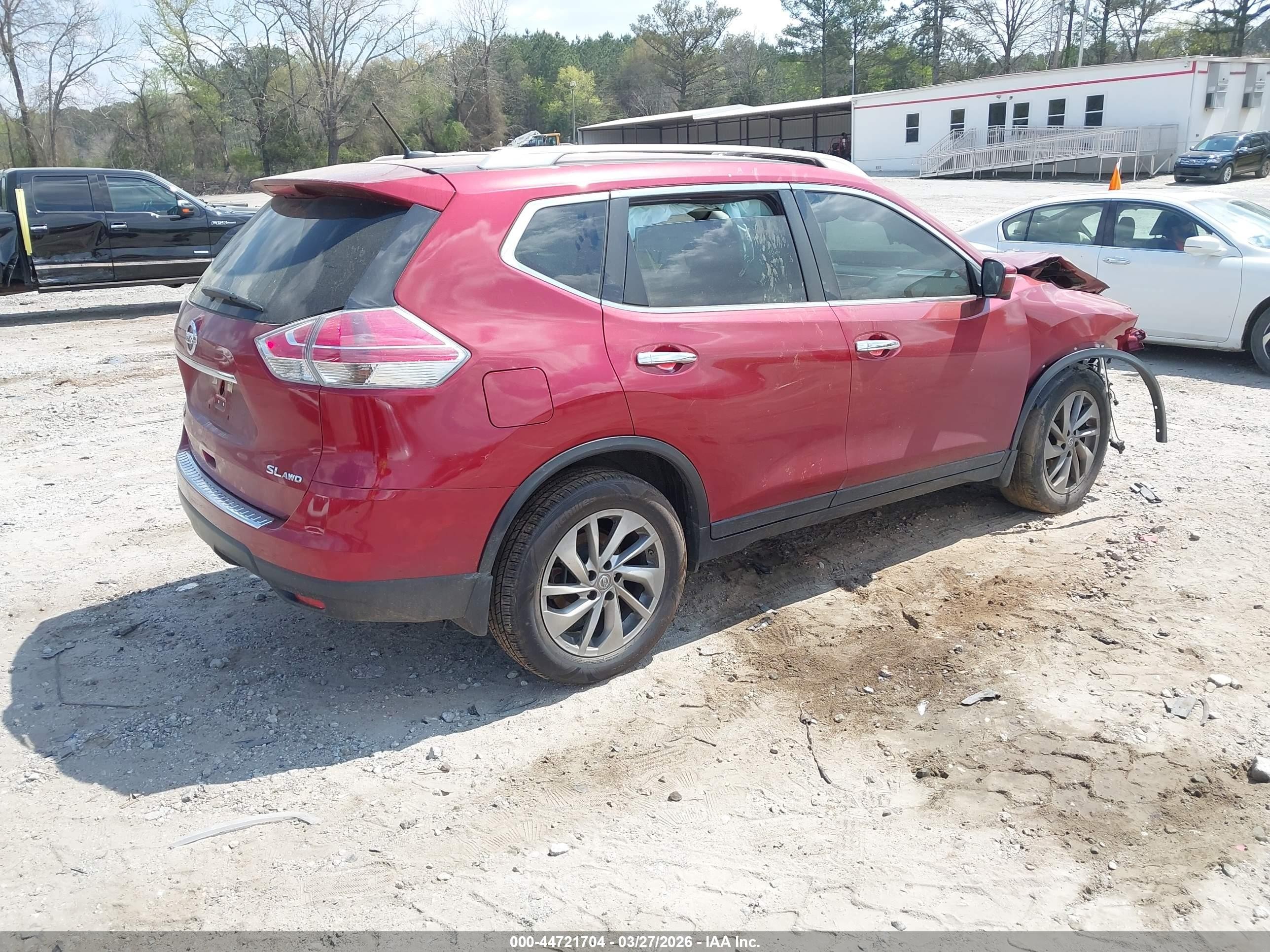 2015 Nissan Rogue Sl Красный vin: 5N1AT2MV5FC781954