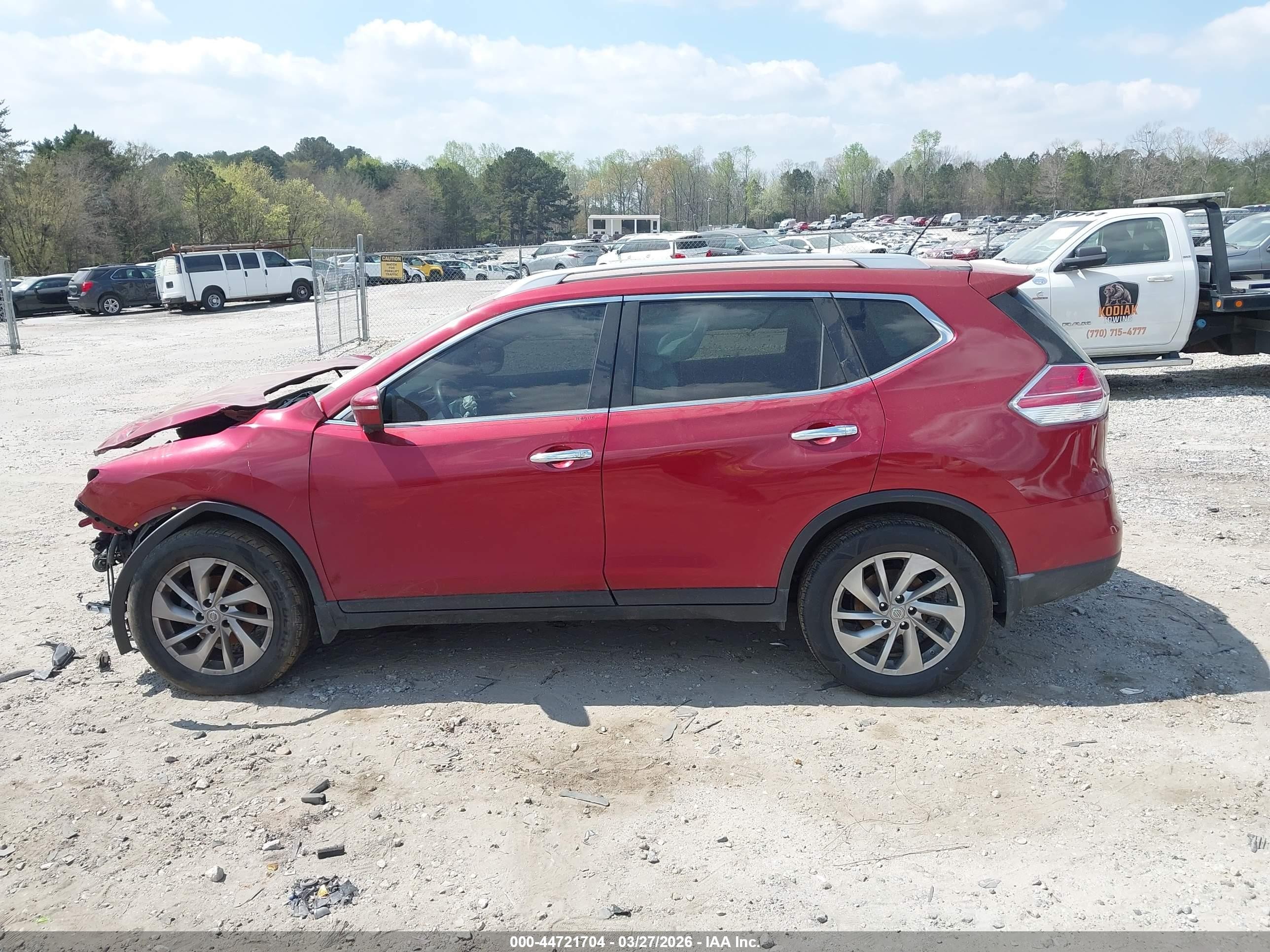 2015 Nissan Rogue Sl Красный vin: 5N1AT2MV5FC781954