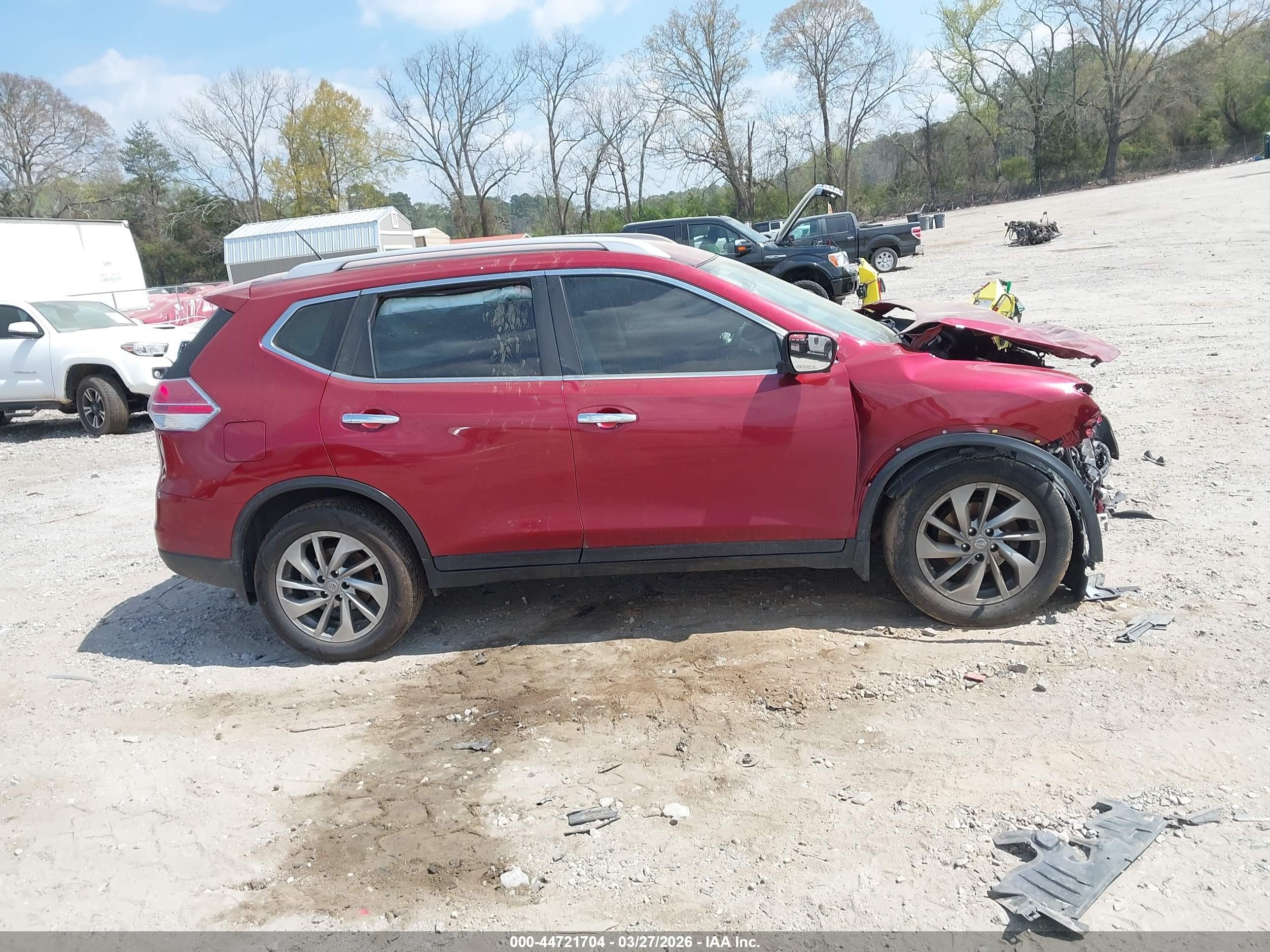 2015 Nissan Rogue Sl Красный vin: 5N1AT2MV5FC781954