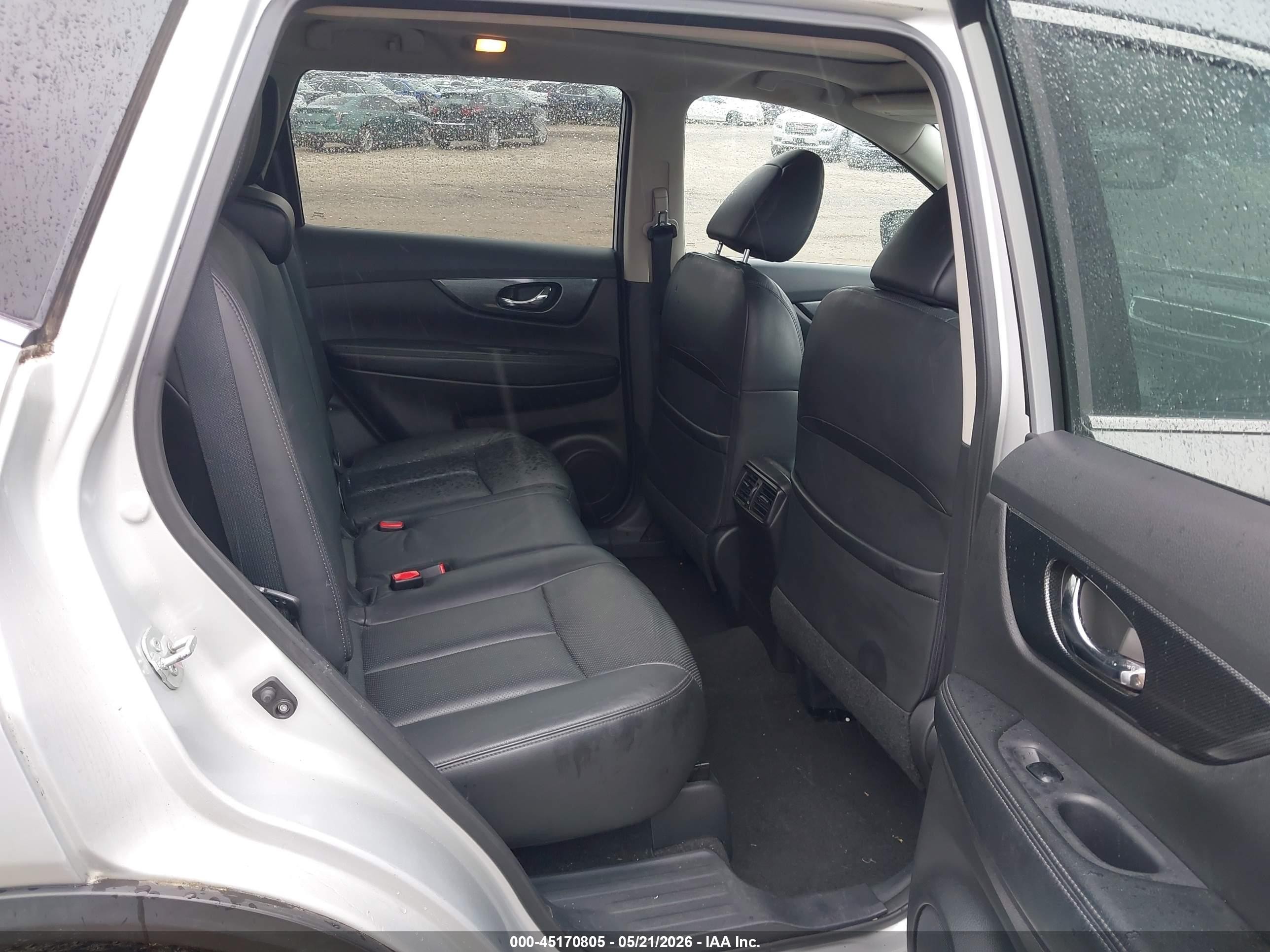 2015 Nissan Rogue Sl Серый vin: 5N1AT2MV5FC788533