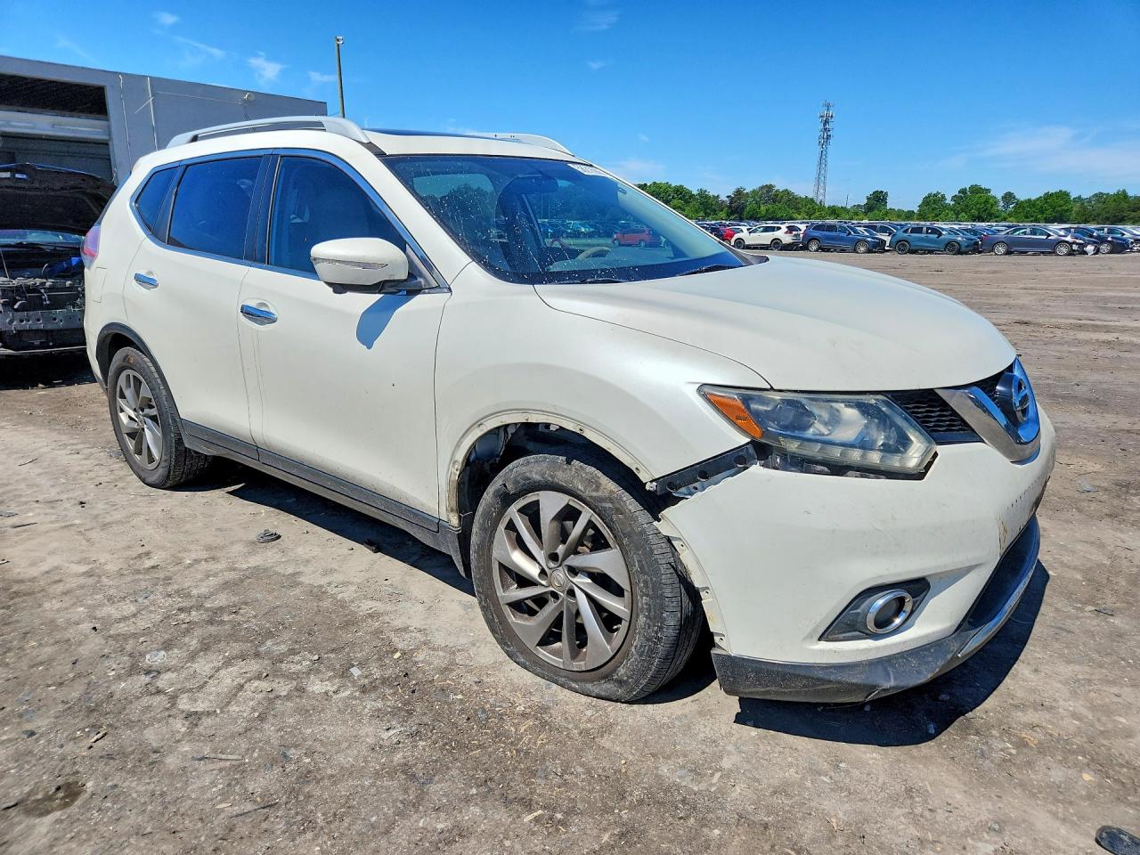 2015 Nissan Rogue Sl White vin: 5N1AT2MV5FC798074