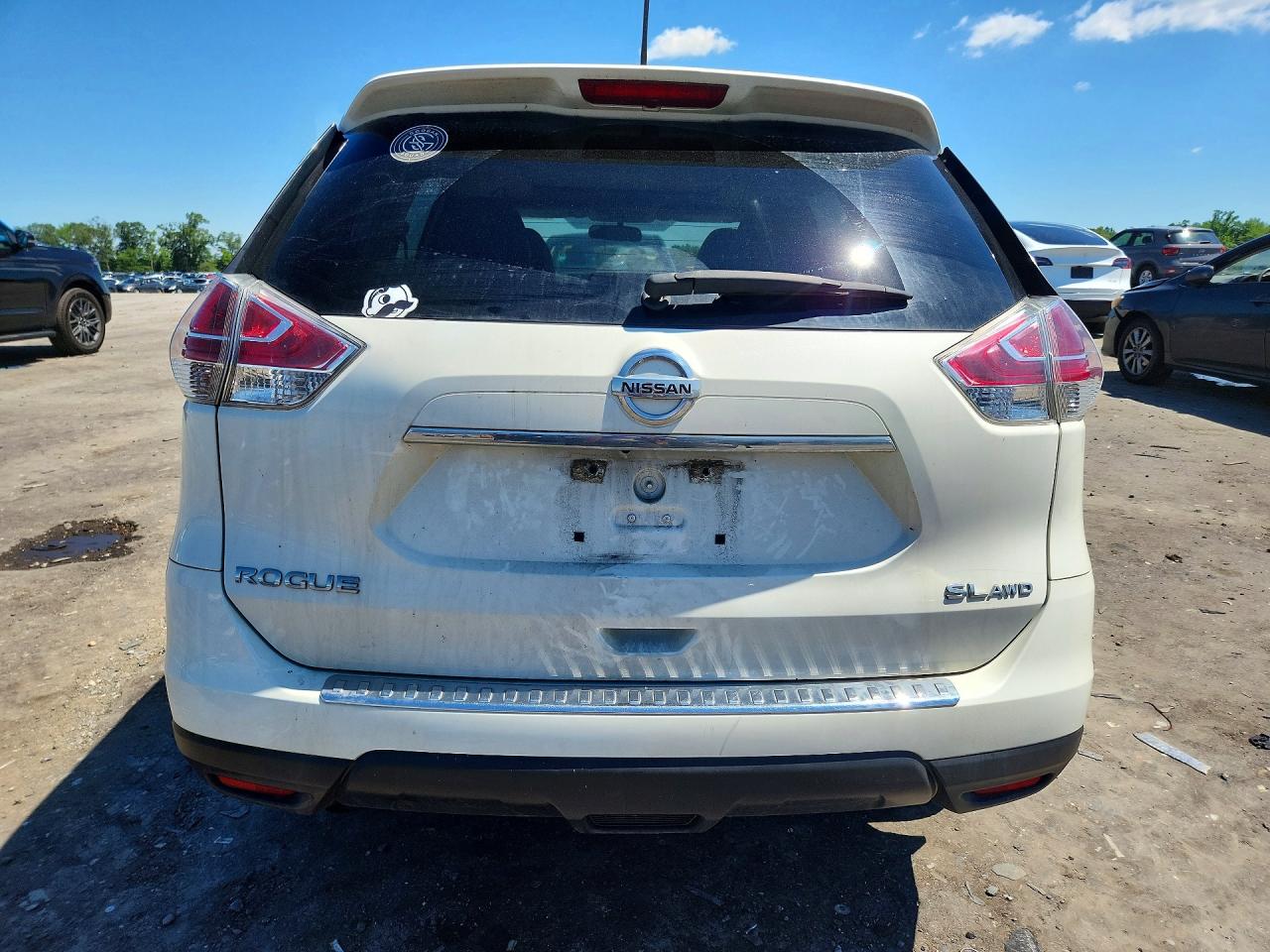 2015 Nissan Rogue Sl White vin: 5N1AT2MV5FC798074