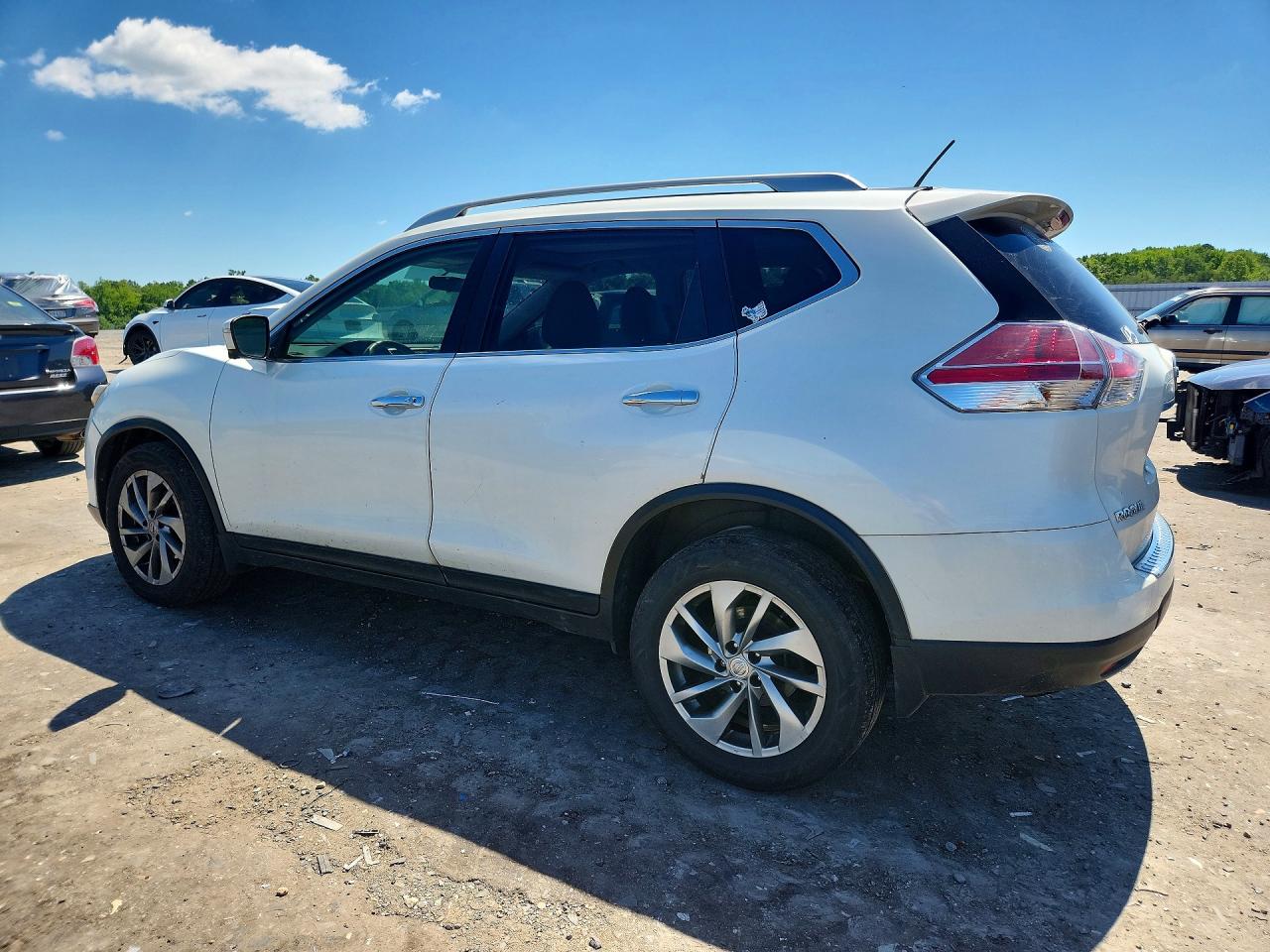 2015 Nissan Rogue Sl White vin: 5N1AT2MV5FC798074