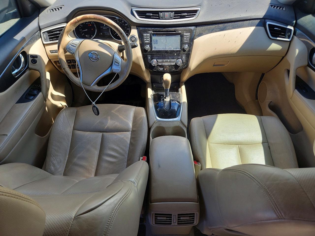 2015 Nissan Rogue Sl White vin: 5N1AT2MV5FC798074