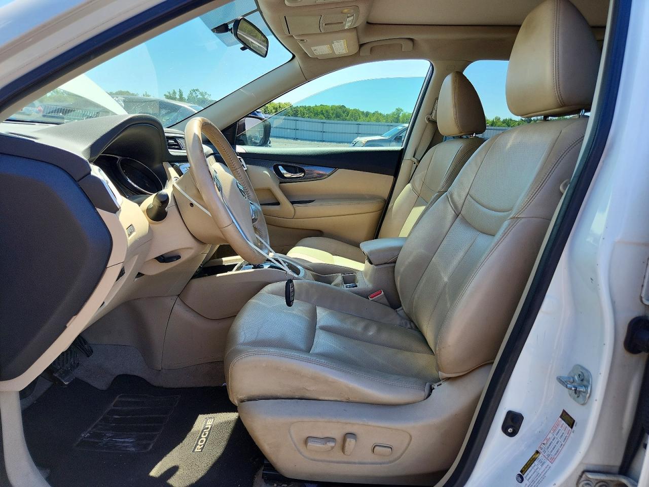2015 Nissan Rogue Sl White vin: 5N1AT2MV5FC798074