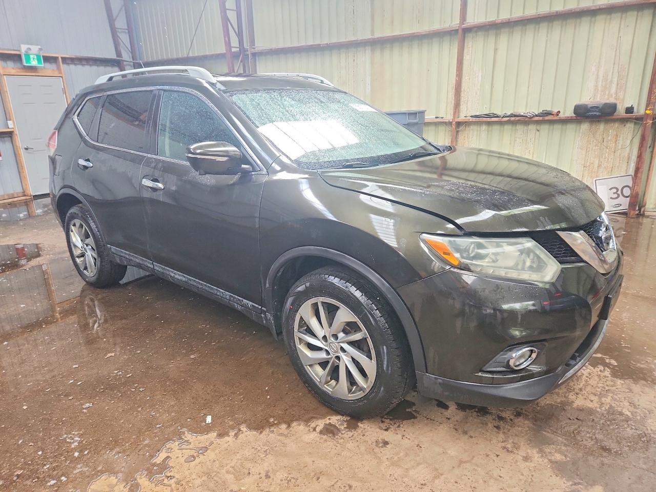 2015 Nissan Rogue S Green vin: 5N1AT2MV5FC803175