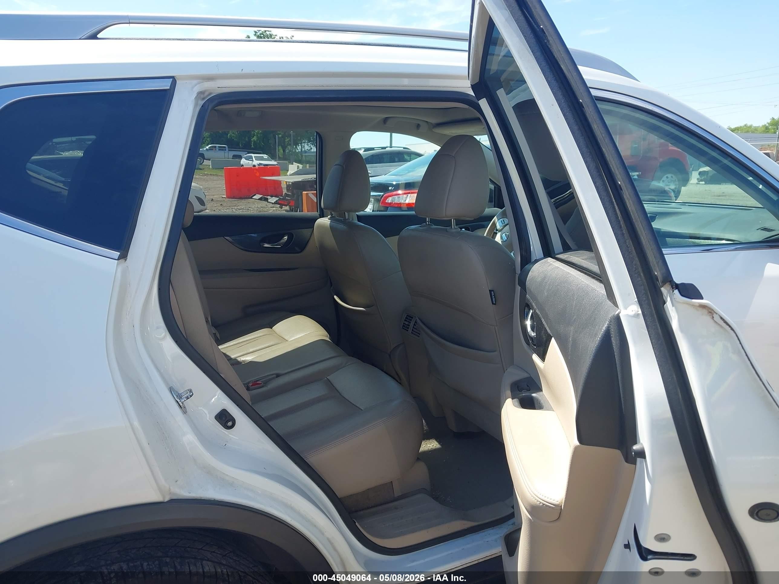 2015 Nissan Rogue Sl White vin: 5N1AT2MV5FC809848