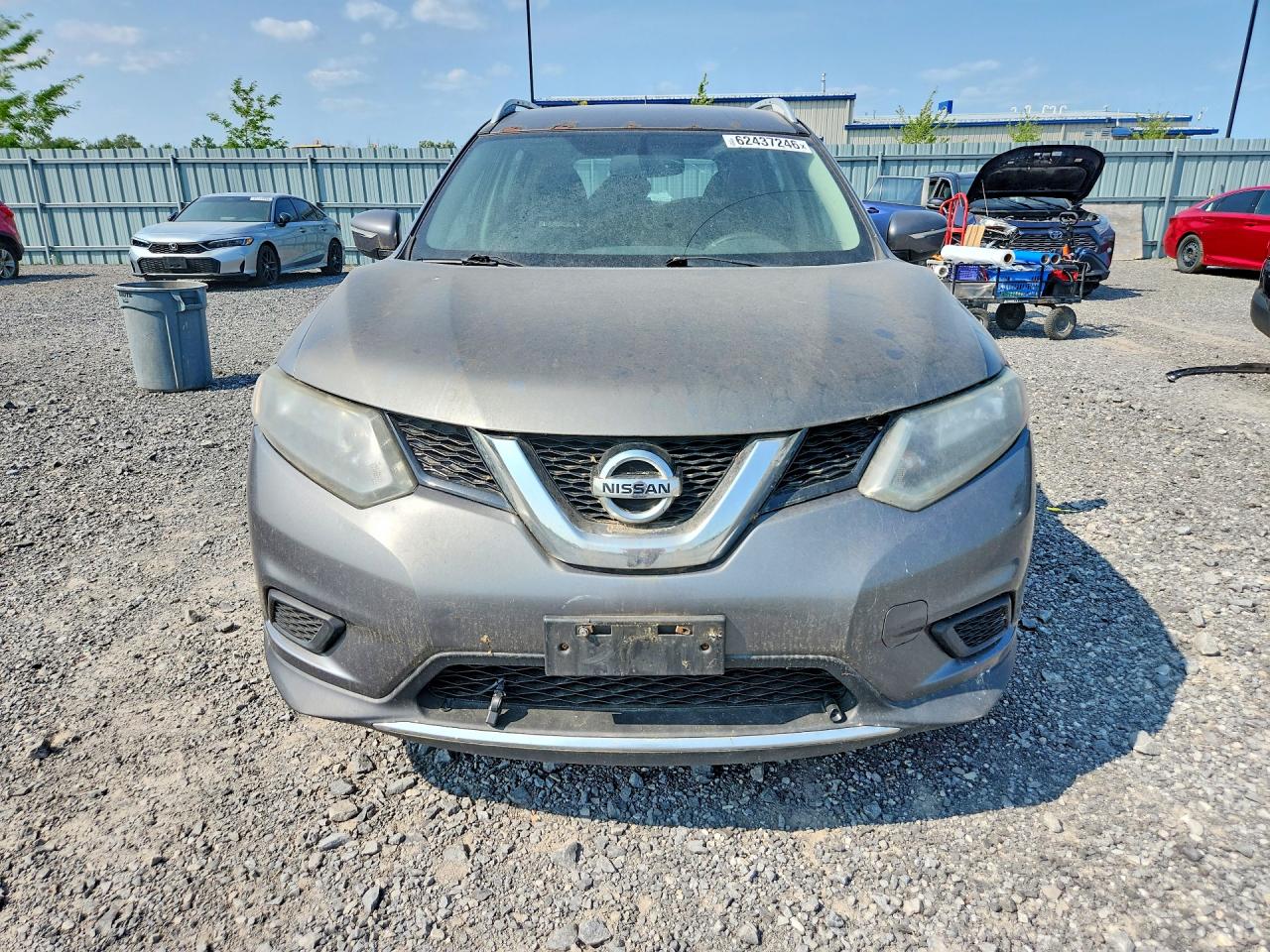 2015 Nissan Rogue S Gray vin: 5N1AT2MV5FC819859