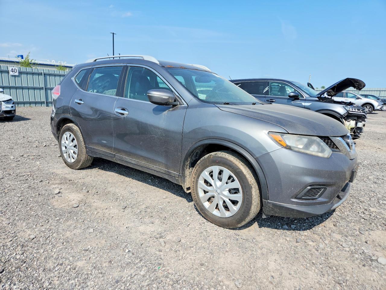 2015 Nissan Rogue S Gray vin: 5N1AT2MV5FC819859