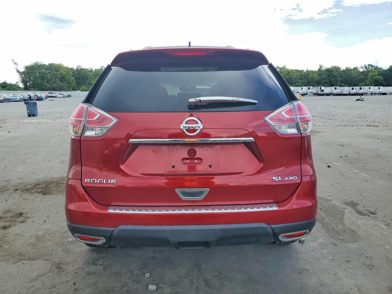 2015 Nissan Rogue Sl Red vin: 5N1AT2MV5FC827072