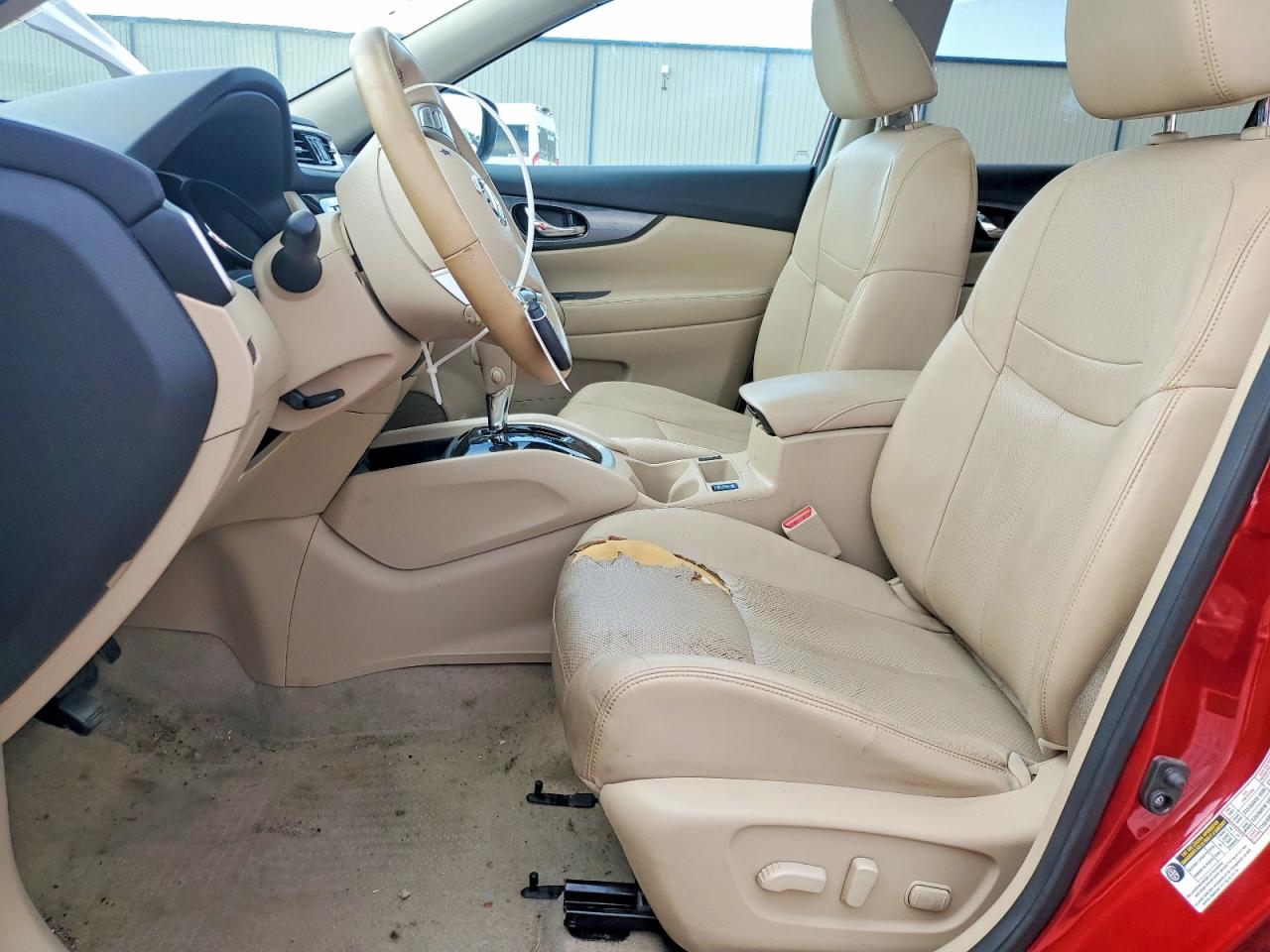 2015 Nissan Rogue Sl Red vin: 5N1AT2MV5FC827072