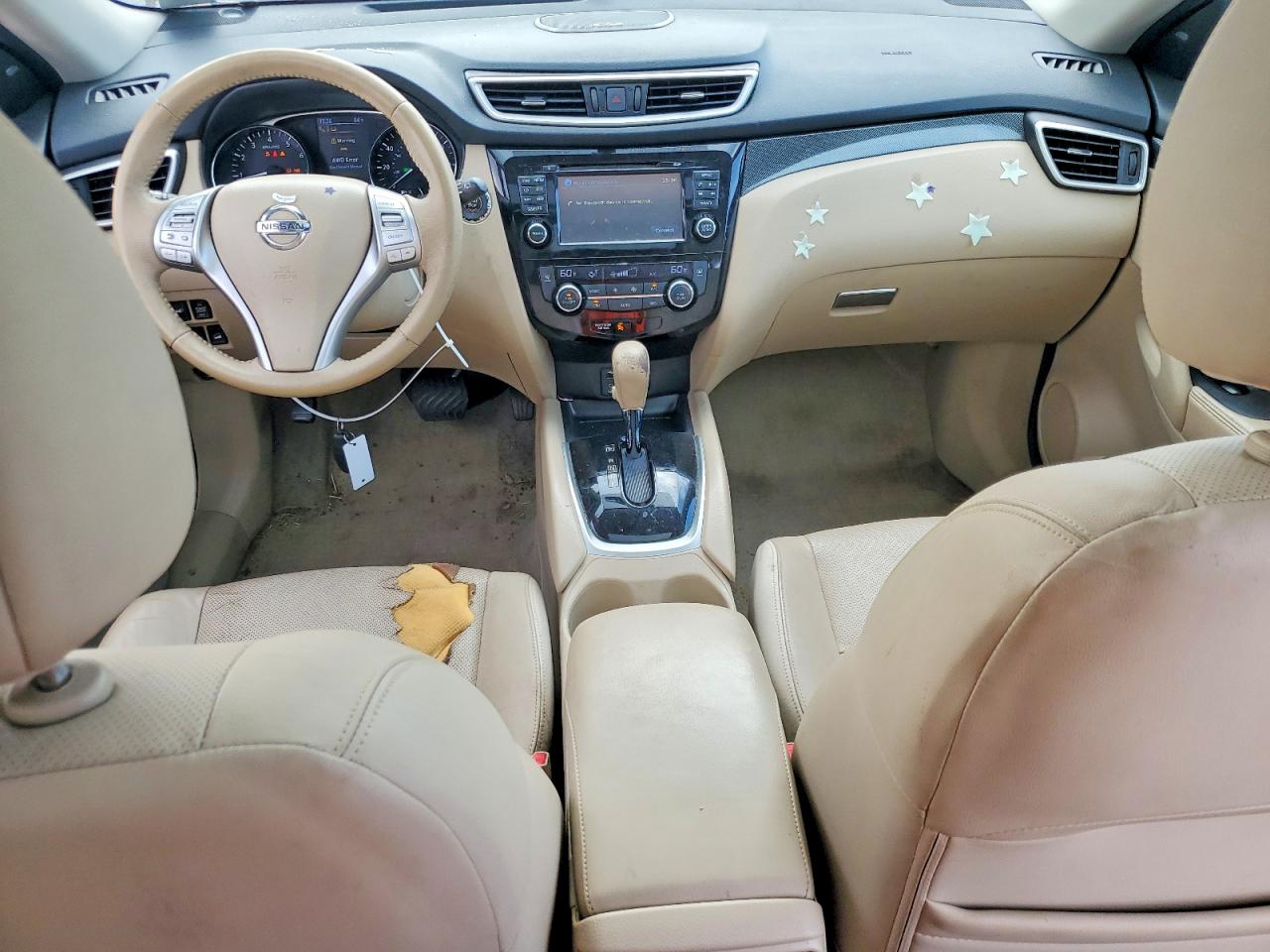2015 Nissan Rogue Sl Red vin: 5N1AT2MV5FC827072