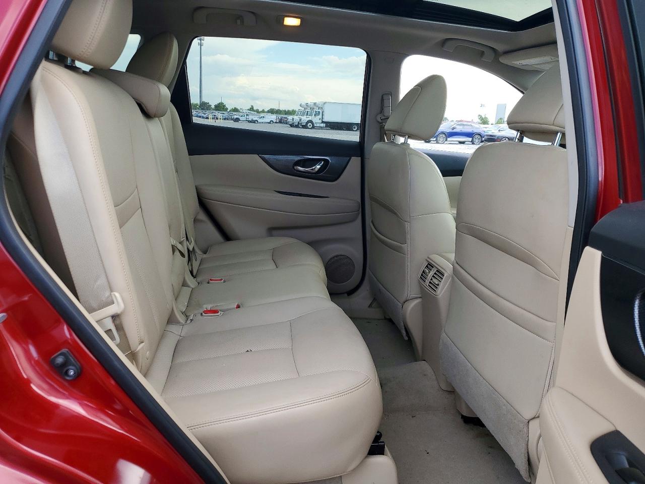 2015 Nissan Rogue Sl Red vin: 5N1AT2MV5FC827072