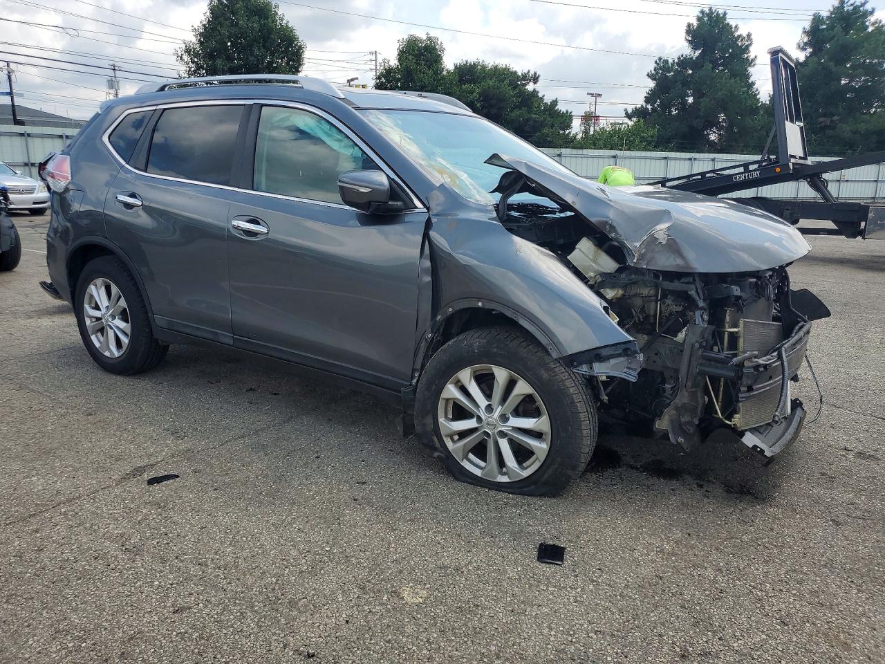 2015 Nissan Rogue Sv Gray vin: 5N1AT2MV5FC828609