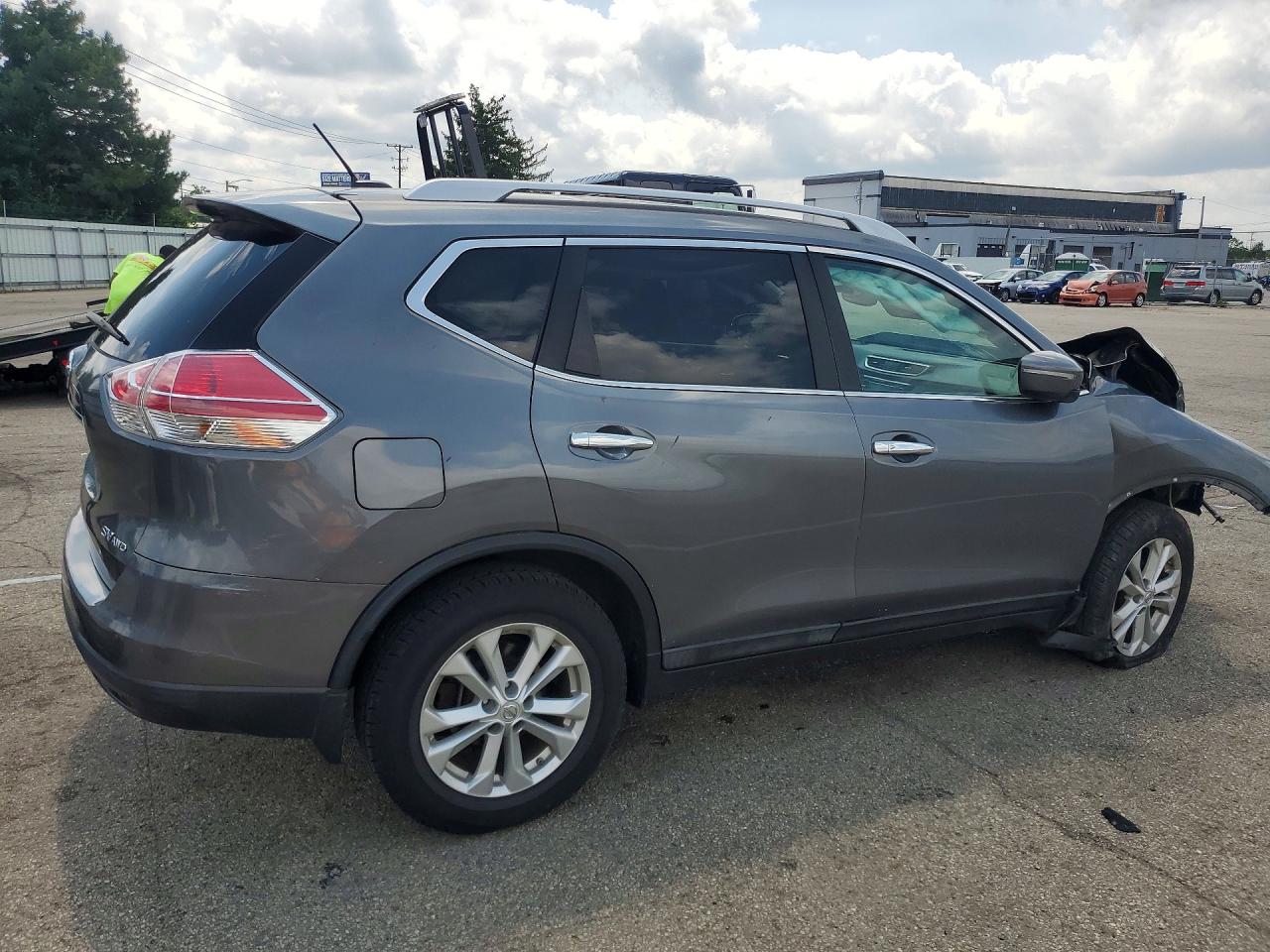 2015 Nissan Rogue Sv Gray vin: 5N1AT2MV5FC828609