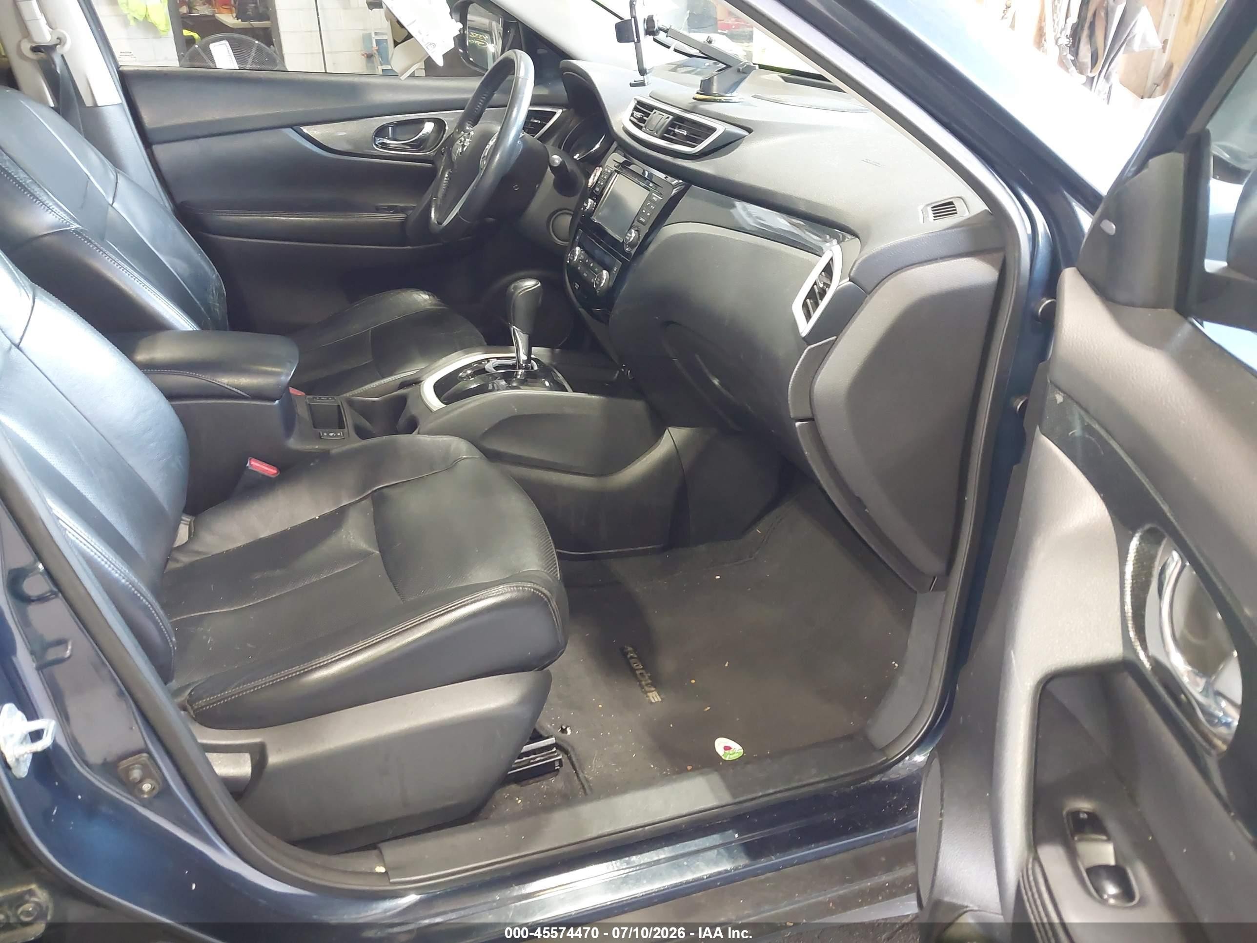 2015 Nissan Rogue Sl Blue vin: 5N1AT2MV5FC829064