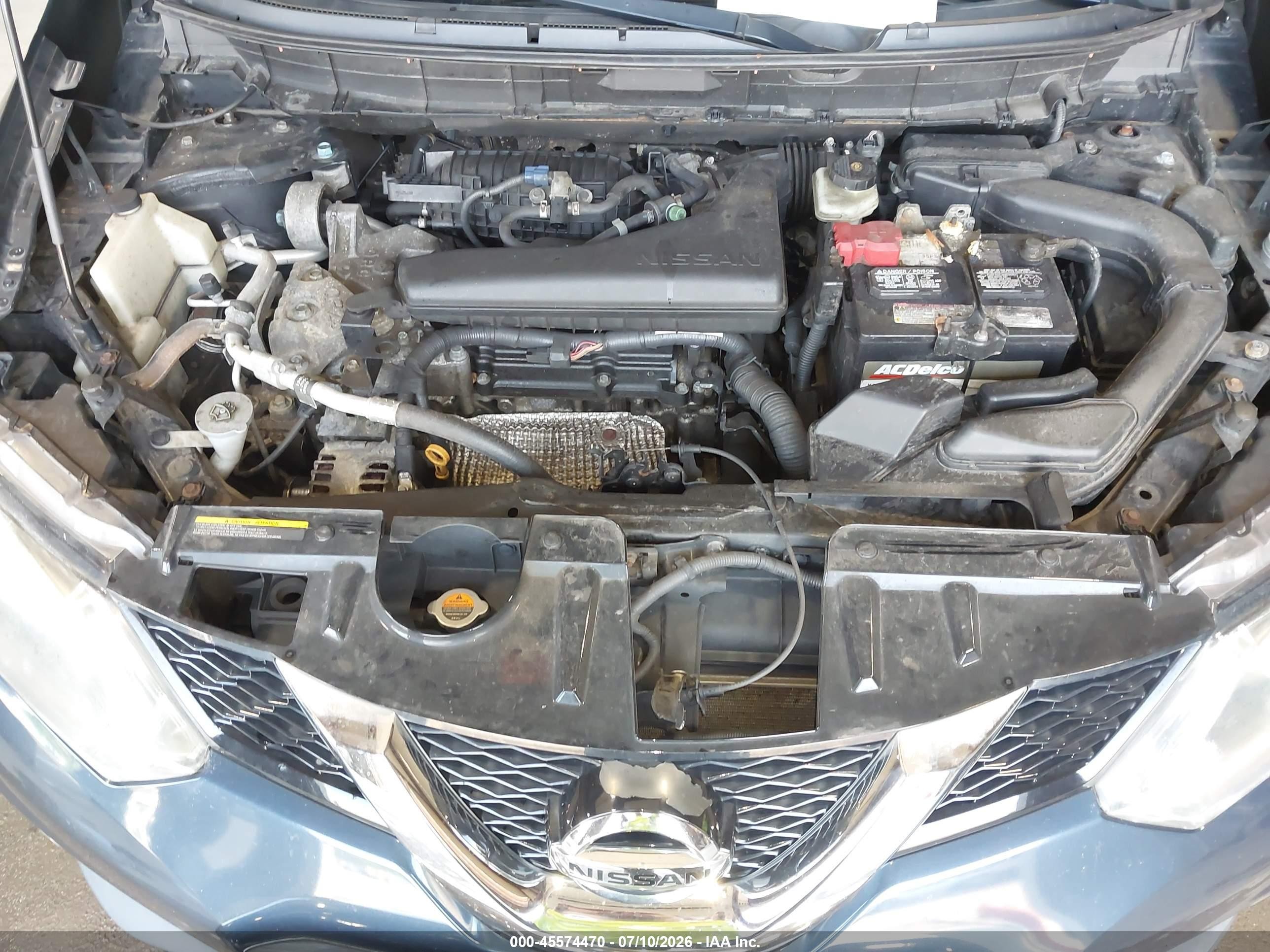 2015 Nissan Rogue Sl Blue vin: 5N1AT2MV5FC829064