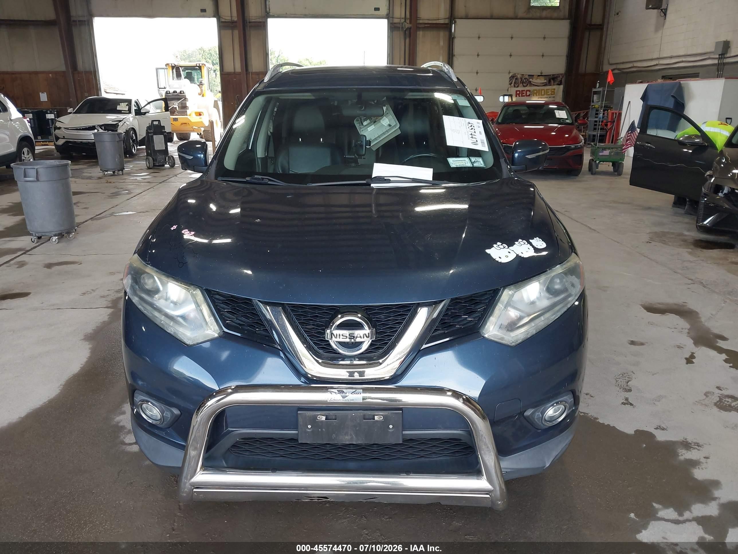 2015 Nissan Rogue Sl Blue vin: 5N1AT2MV5FC829064