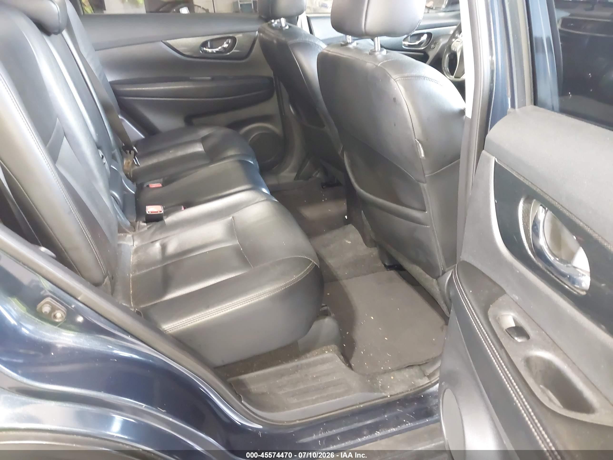 2015 Nissan Rogue Sl Blue vin: 5N1AT2MV5FC829064