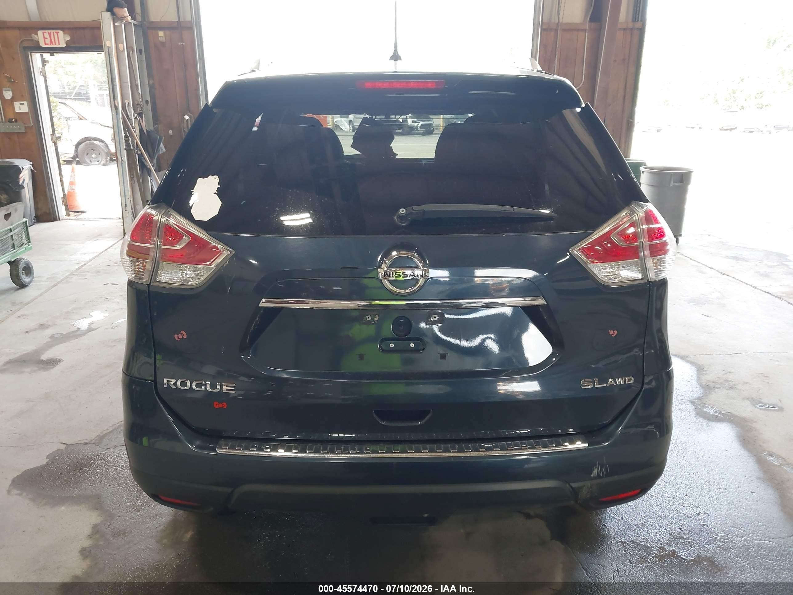 2015 Nissan Rogue Sl Blue vin: 5N1AT2MV5FC829064