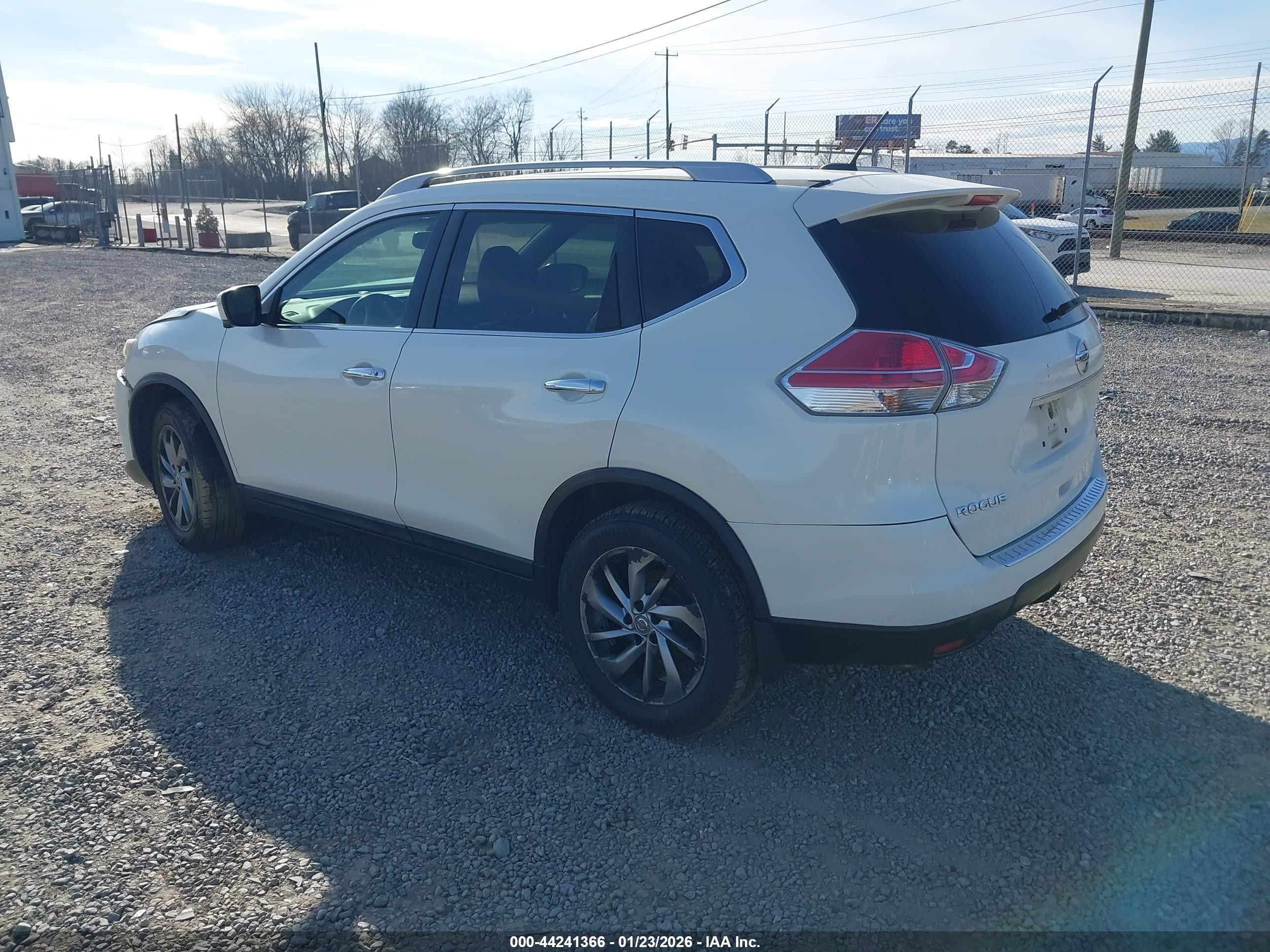 2015 Nissan Rogue Sl White vin: 5N1AT2MV5FC830263