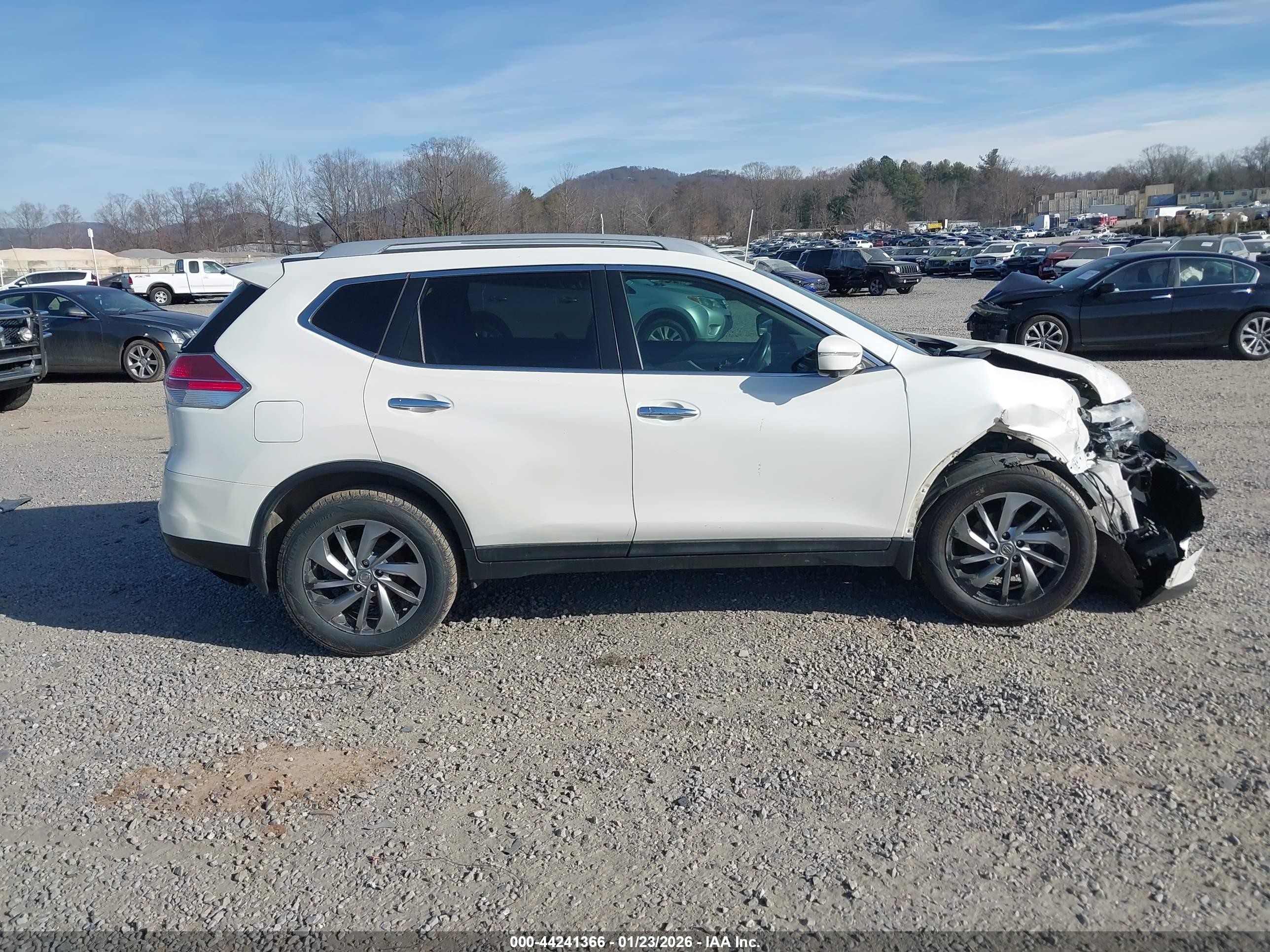 2015 Nissan Rogue Sl White vin: 5N1AT2MV5FC830263