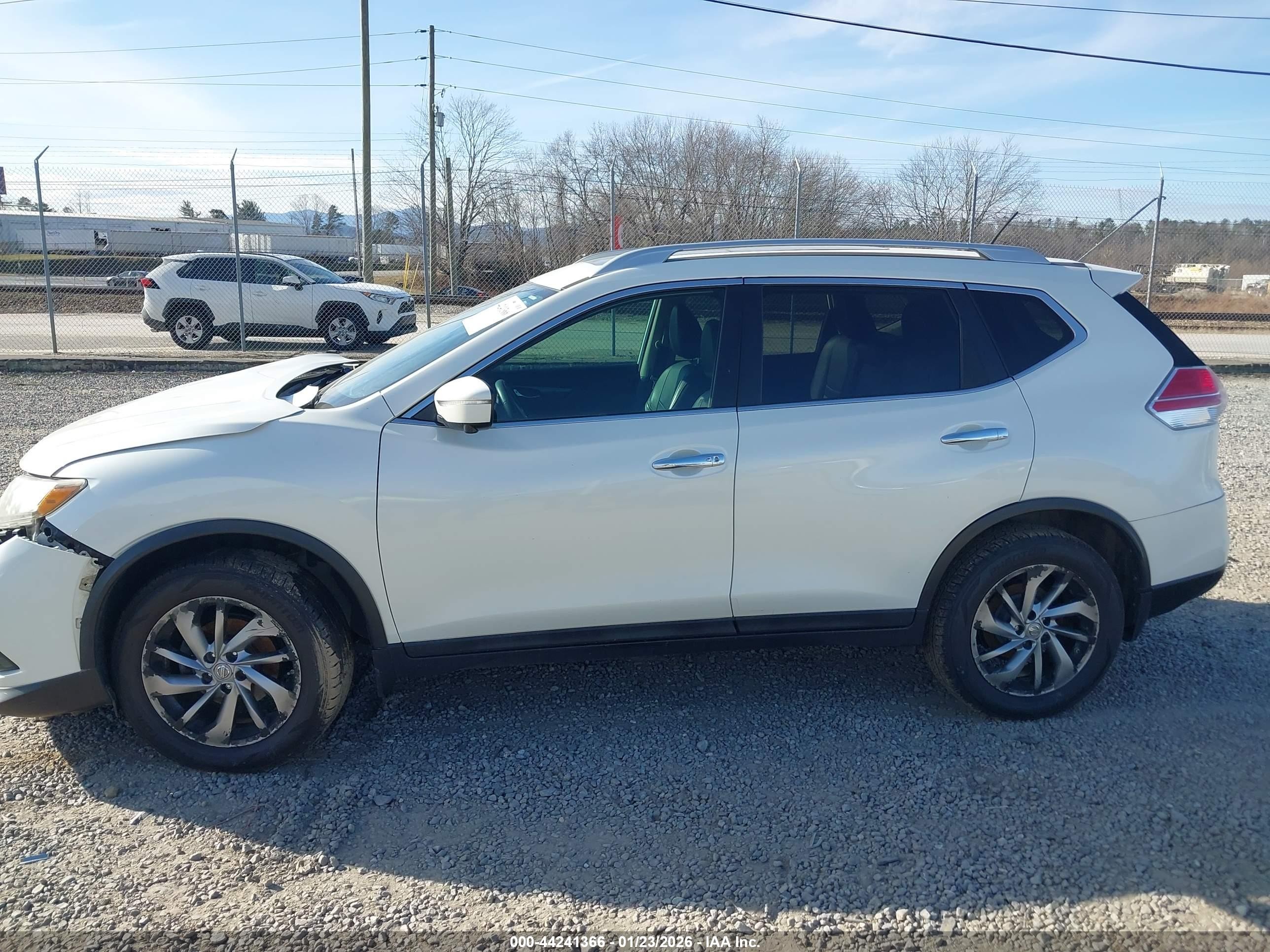 2015 Nissan Rogue Sl White vin: 5N1AT2MV5FC830263