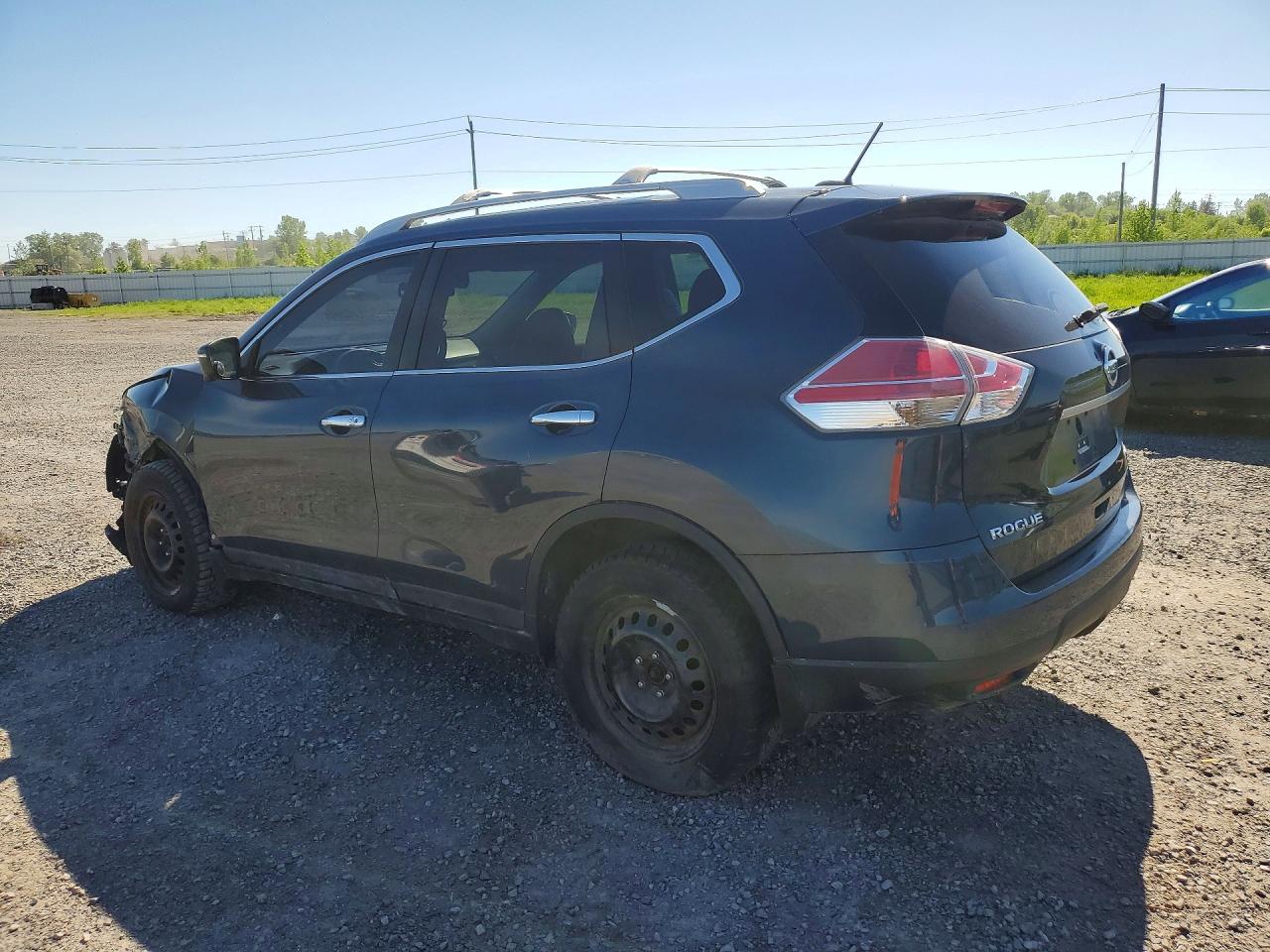 2015 Nissan Rogue S Blue vin: 5N1AT2MV5FC834958