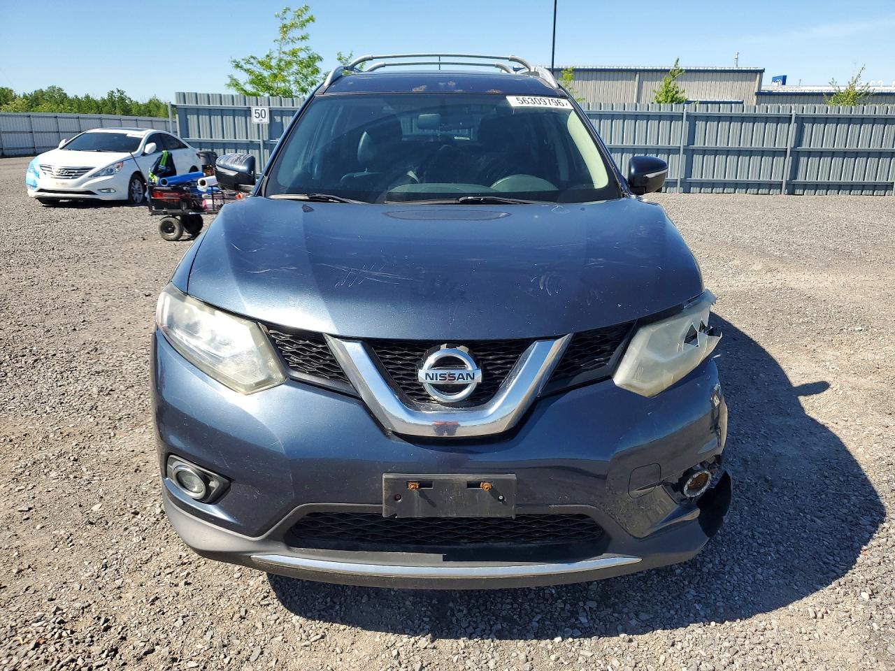 2015 Nissan Rogue S Blue vin: 5N1AT2MV5FC834958