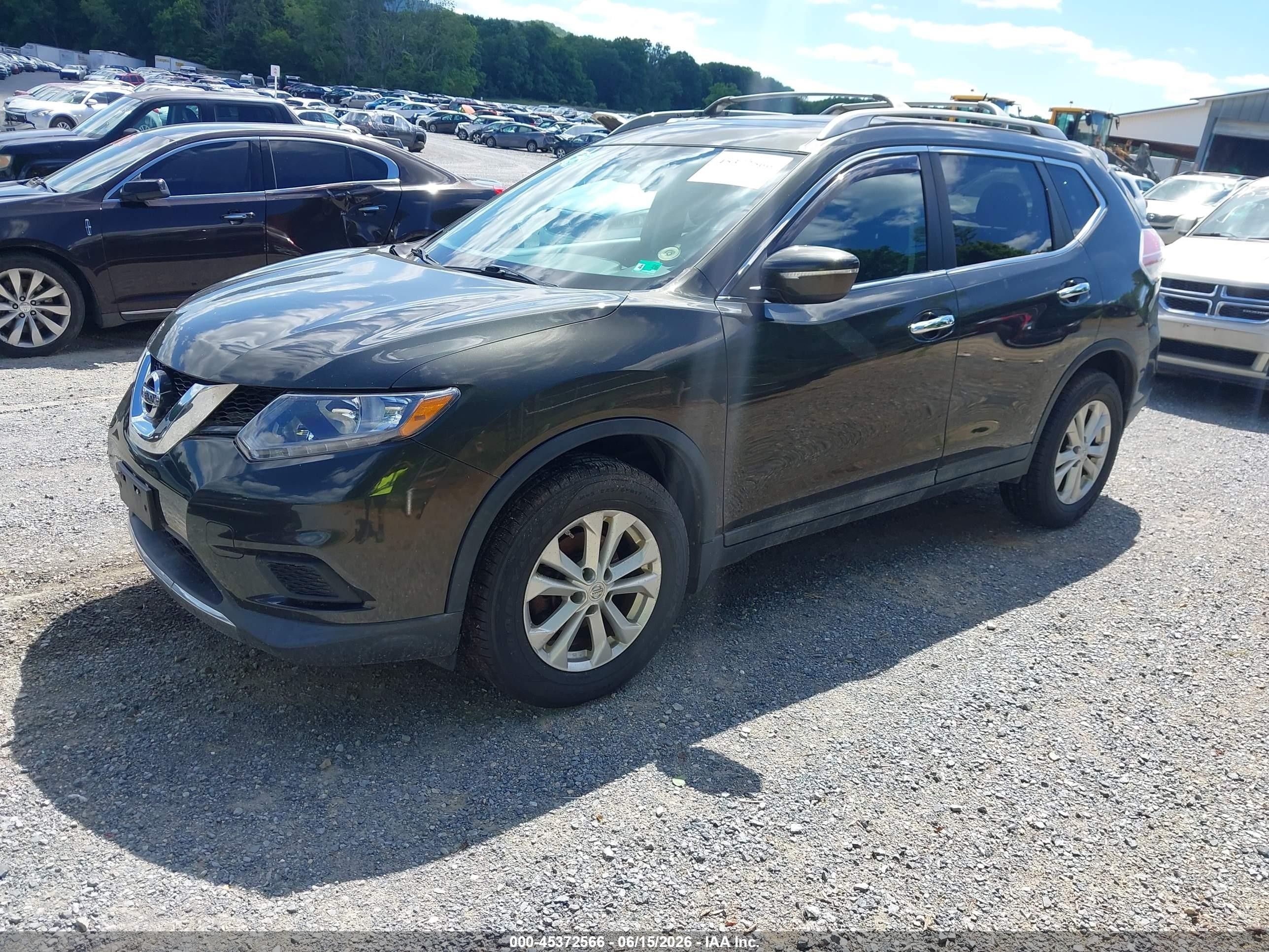 2015 Nissan Rogue Sv Зеленый vin: 5N1AT2MV5FC841781